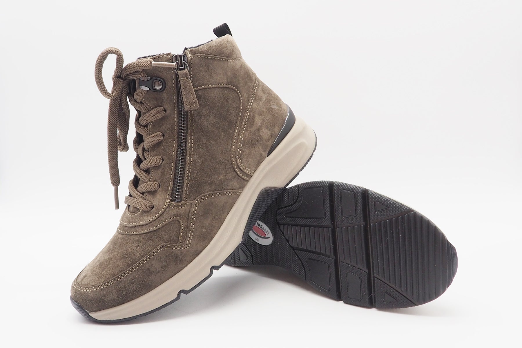 Damen Hightop-Sneaker aus Veloursleder in Braun - Rolling Soft Damen Sneaker Gabor