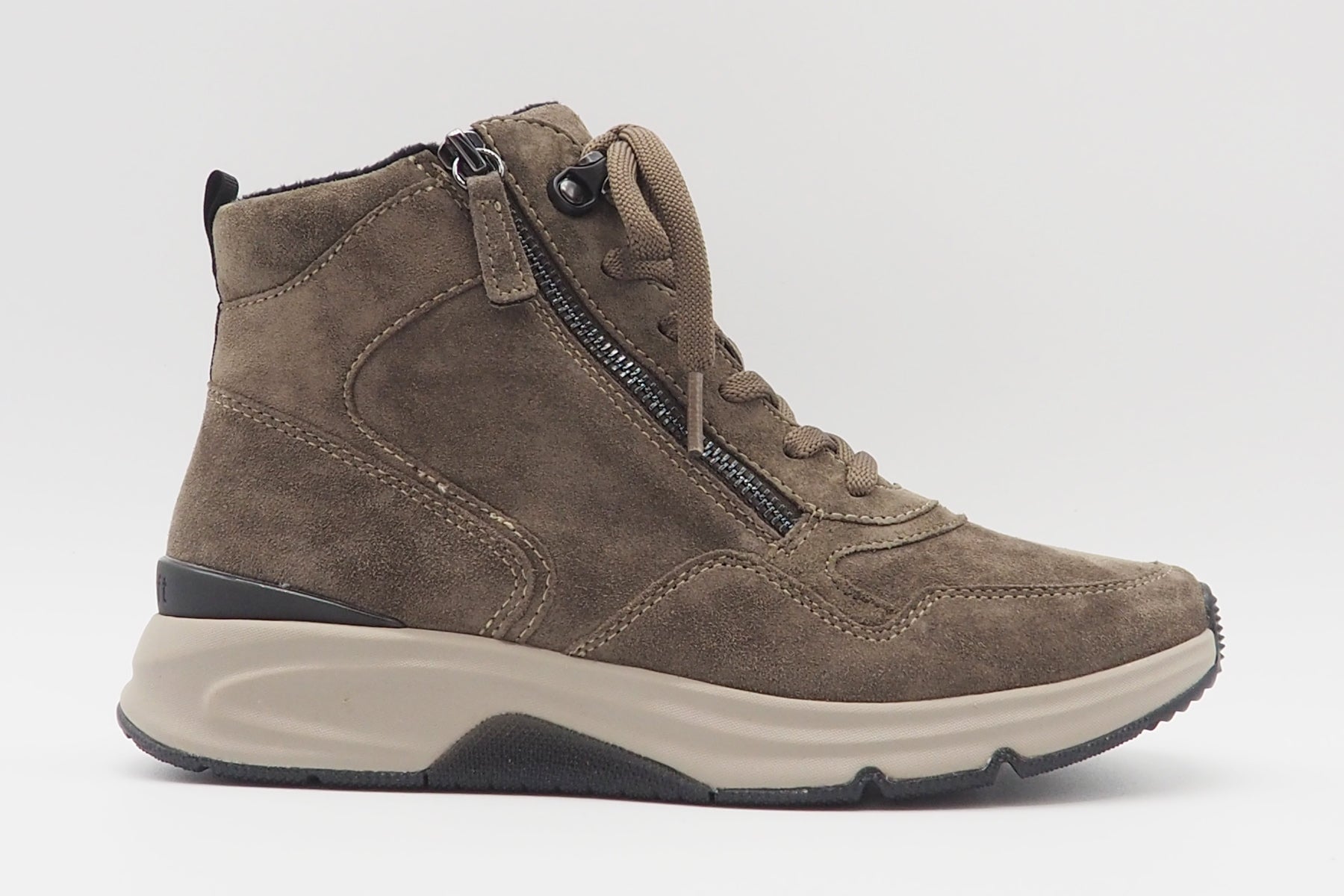 Damen Hightop-Sneaker aus Veloursleder in Braun - Rolling Soft Damen Sneaker Gabor