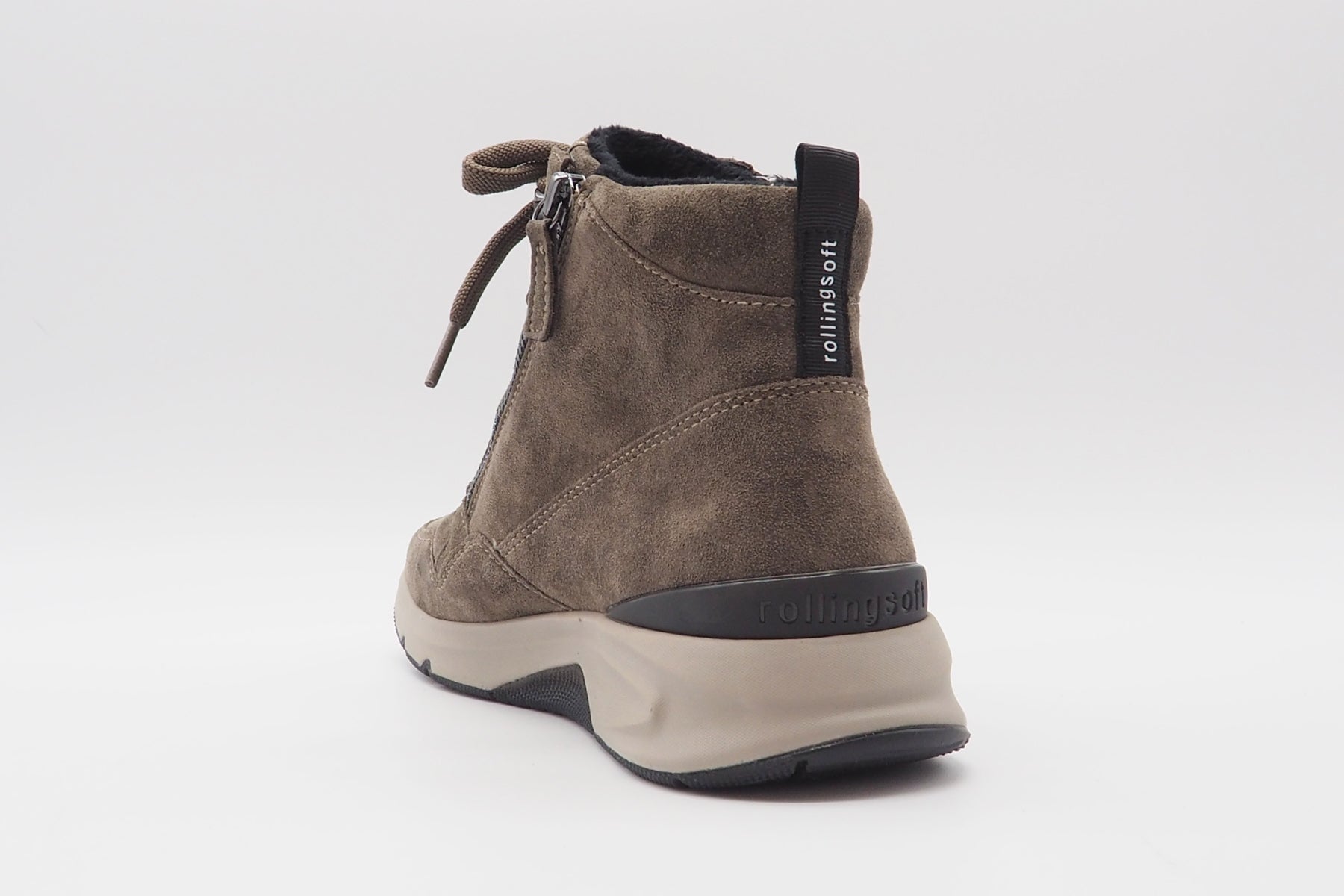 Damen Hightop-Sneaker aus Veloursleder in Braun - Rolling Soft Damen Sneaker Gabor