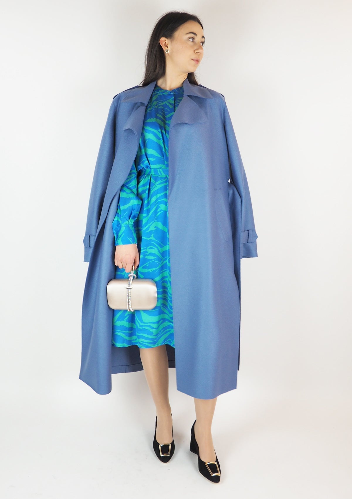 Damen Kleid aus Polyester in Blau & Grün Damen Kleid Anni Carlsson