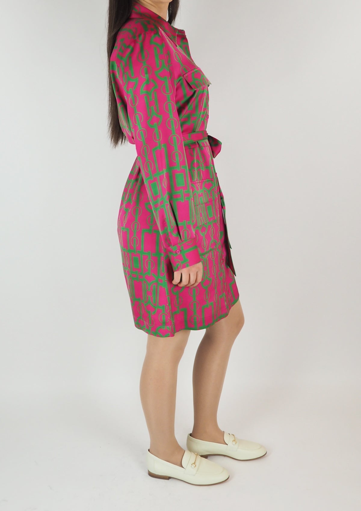 Damen Kleid aus Polyester in Pink & Grün Damen Kleid Anni Carlsson