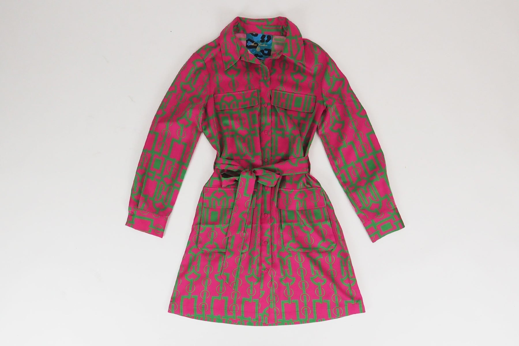 Damen Kleid aus Polyester in Pink & Grün Damen Kleid Anni Carlsson