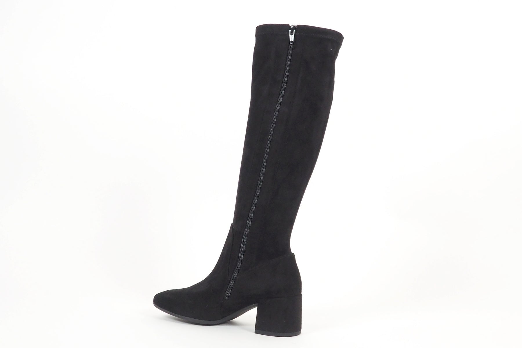 Damen Langschaftstiefel aus Veloursleder in Schwarz - Absatz 5cm Damen Stiefel Gabor