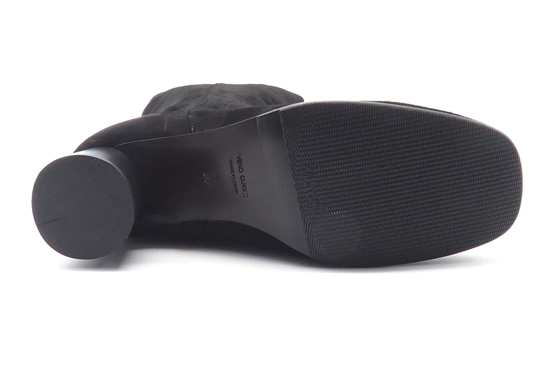 Damen Langschaftstiefel aus Velourslederstretch in Schwarz - Absatz 6cm Damen Stiefel Lorenzo Masiero