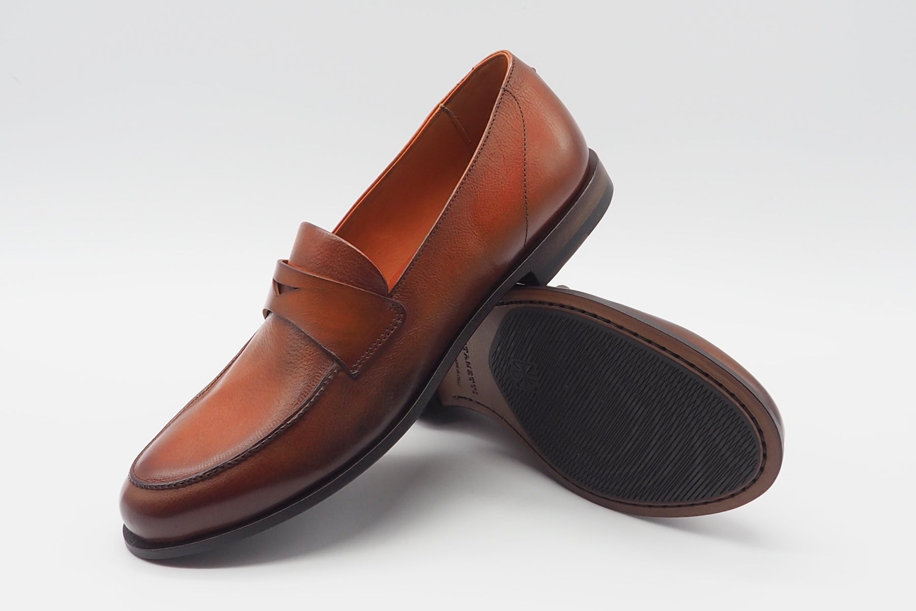 Damen Loafer aus Glattleder in Rost Damen Loafers & Schnürer Pantanetti