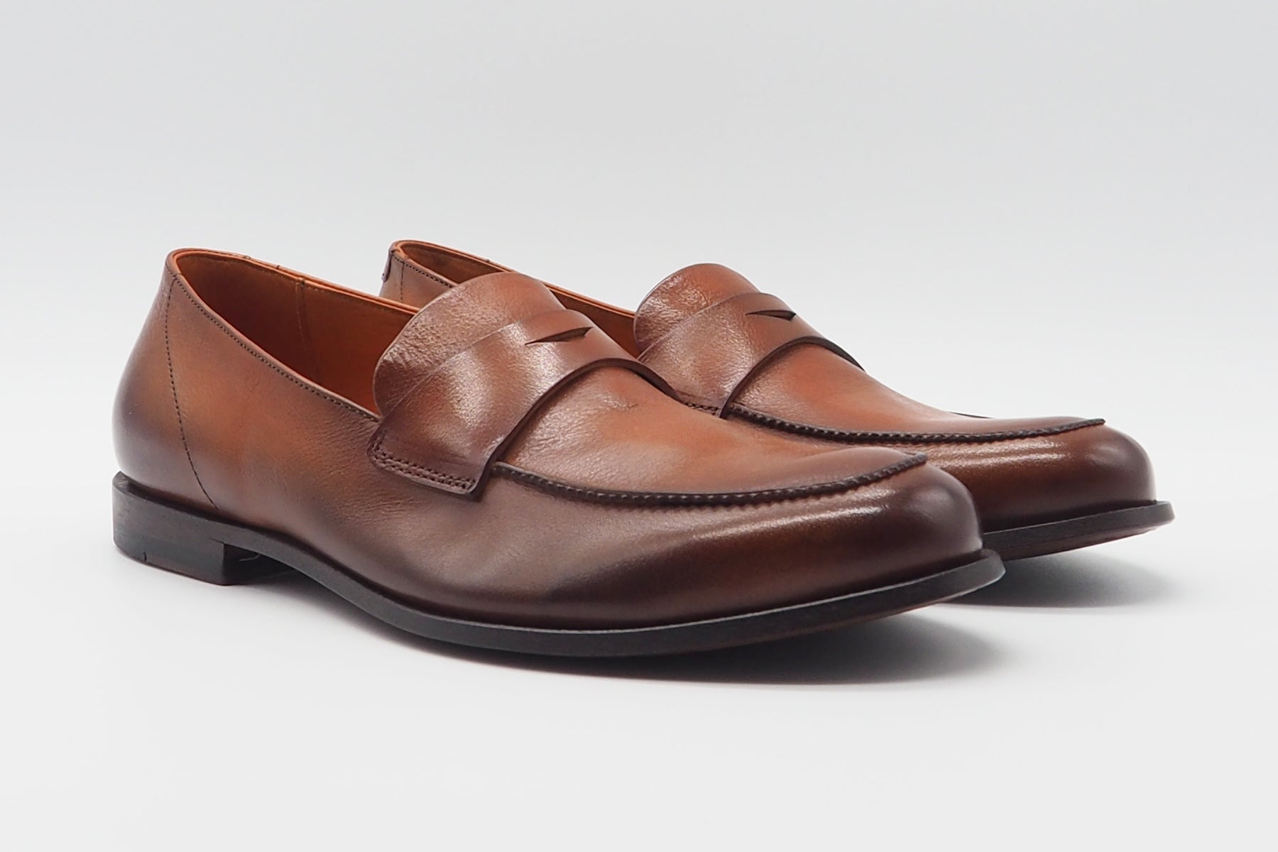 Damen Loafer aus Glattleder in Rost Damen Loafers & Schnürer Pantanetti