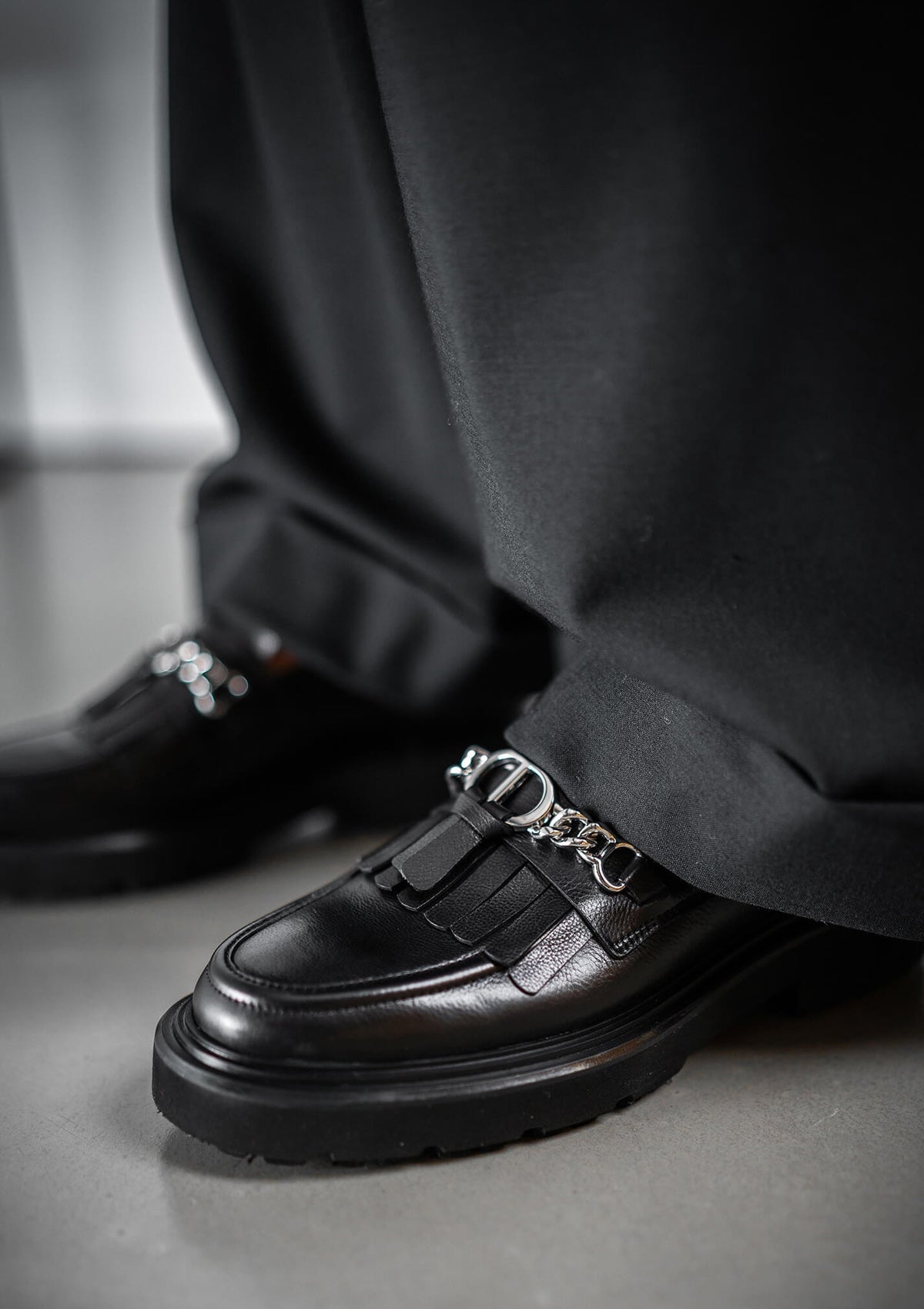 Damen Loafer aus Glattleder in Schwarz mit Fransen & Trense - 3cm - Mara Damen Loafers & Schnürer Kennel & Schmenger