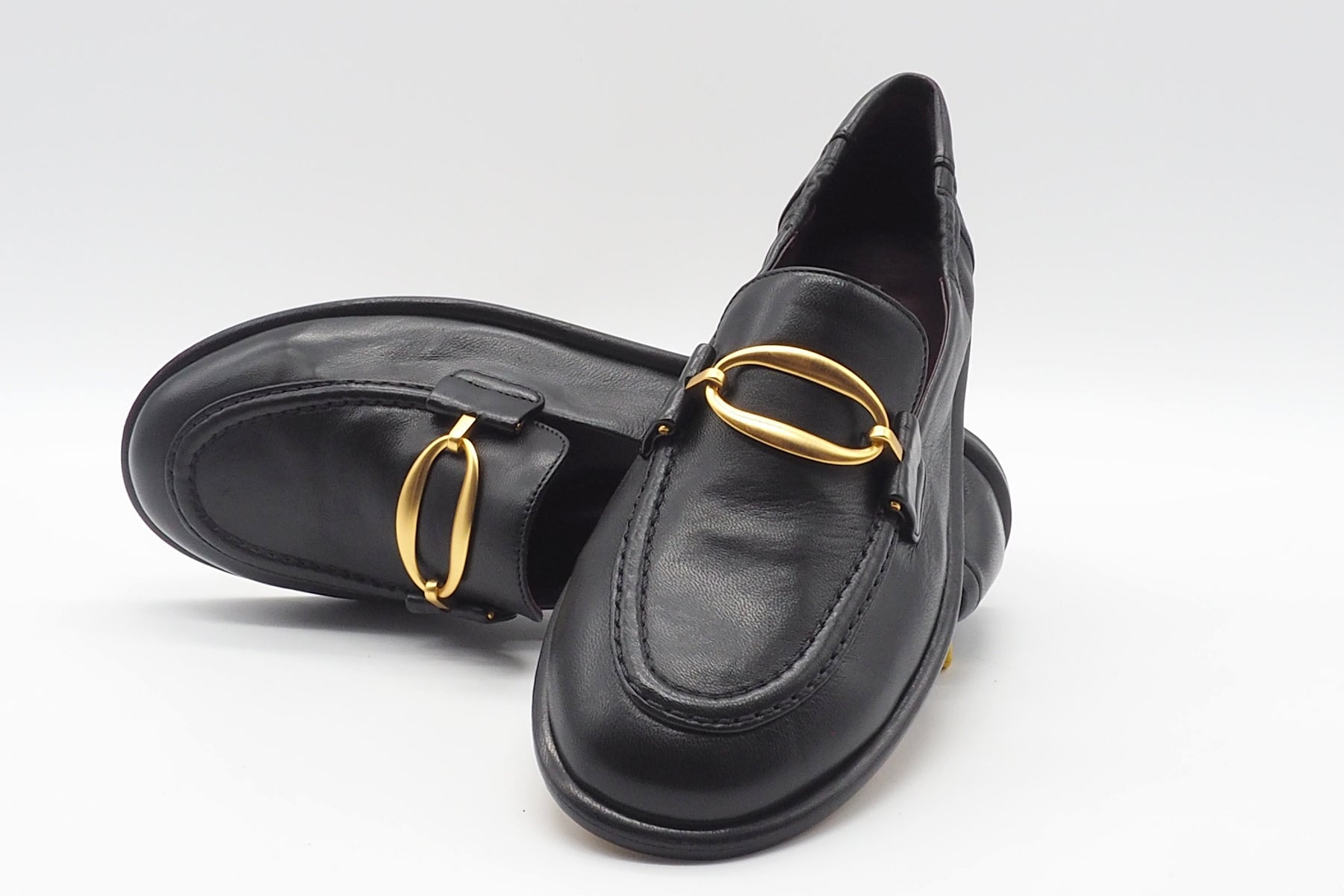 Damen Loafer aus handschuhweichem Leder in Schwarz - mit Schnalle Damen Loafers & Schnürer Pomme D'or