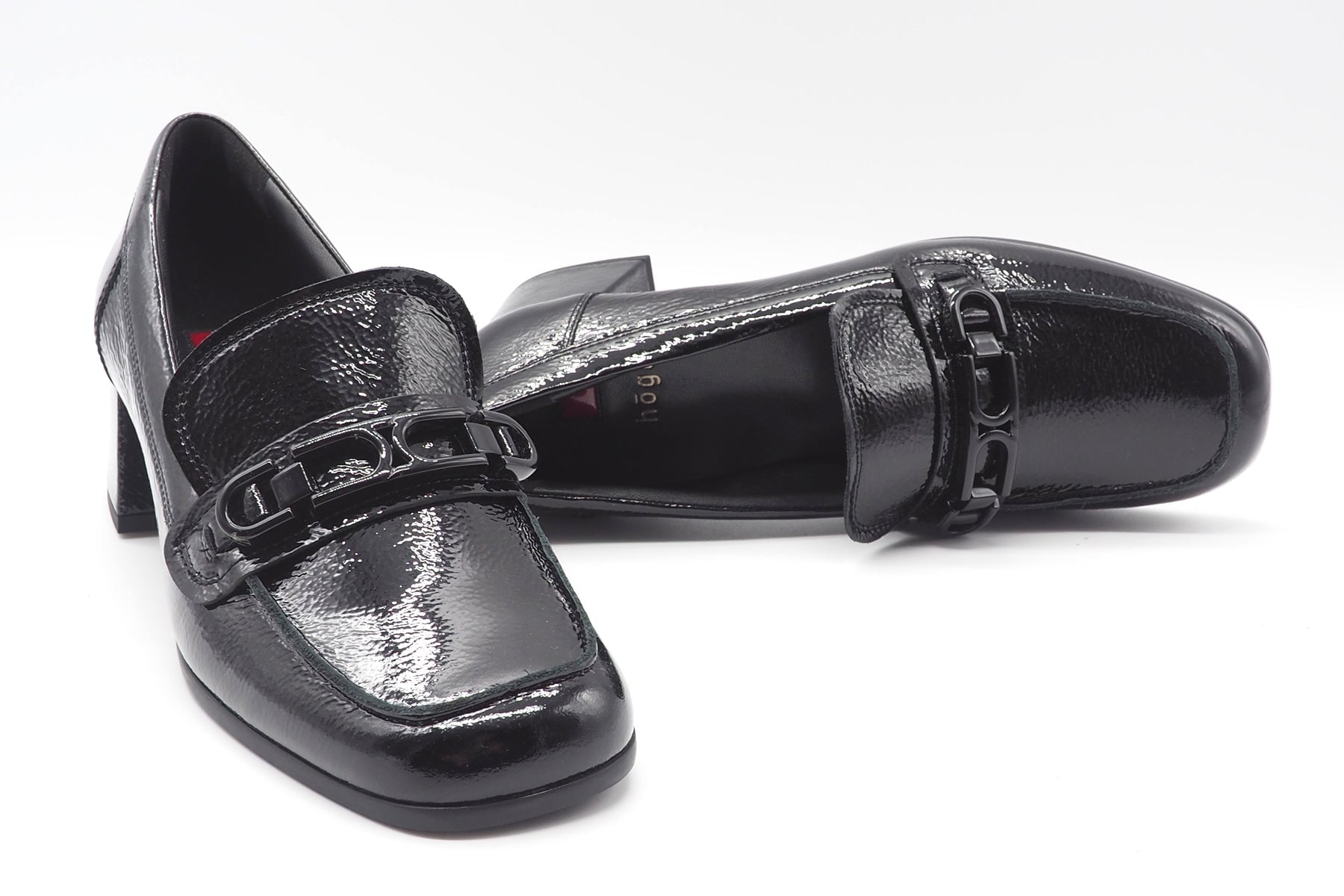 Damen Loafer aus Lackleder in Schwarz - Absatz 5cm Damen Loafers & Schnürer Högl