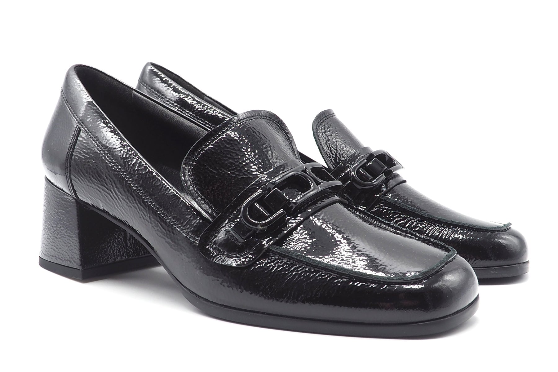 Damen Loafer aus Lackleder in Schwarz - Absatz 5cm Damen Loafers & Schnürer Högl