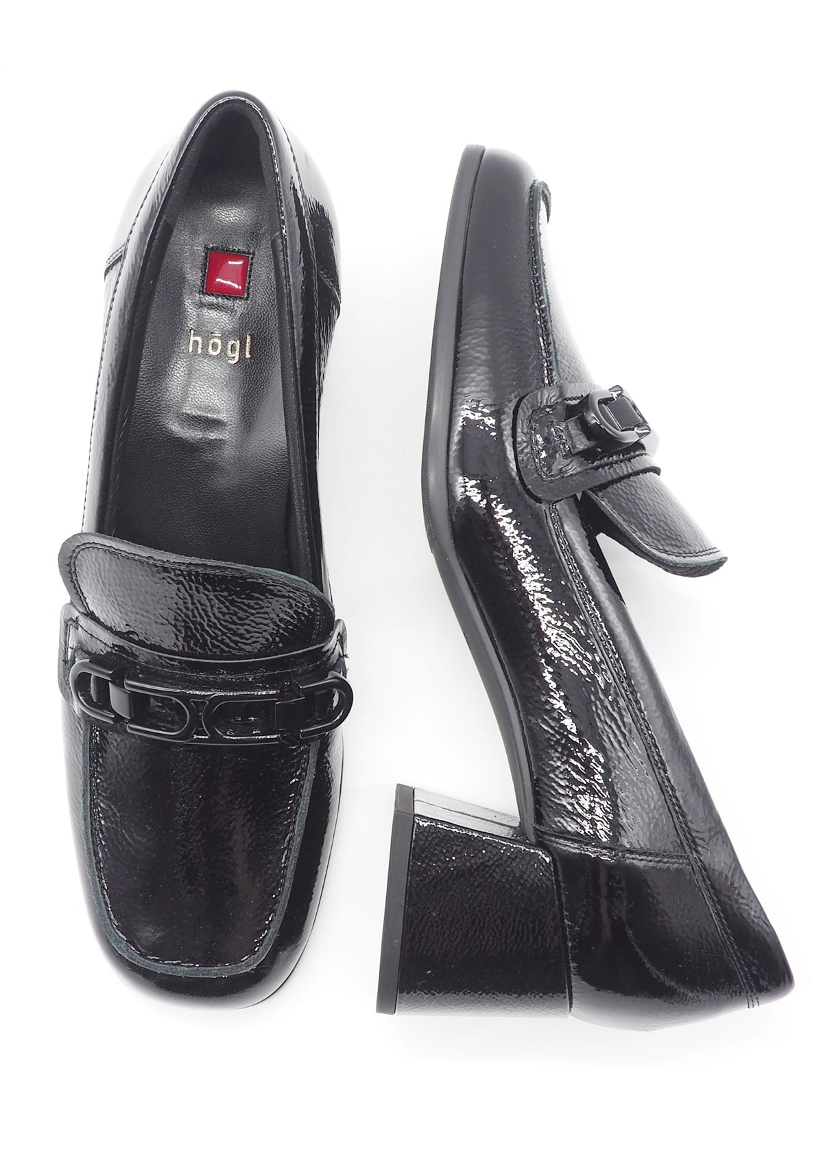 Damen Loafer aus Lackleder in Schwarz - Absatz 5cm Damen Loafers & Schnürer Högl