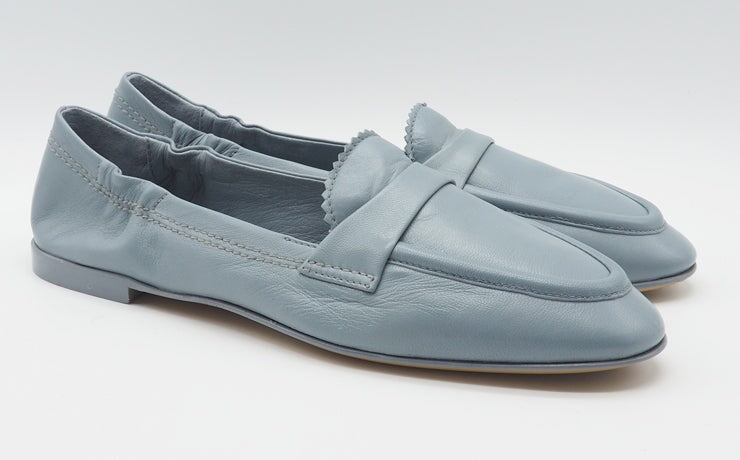 Damen Loafer aus Leder in Hellblau - Sacchettomachart - 1 cm Absatz Damen Loafers & Schnürer Pomme D'or