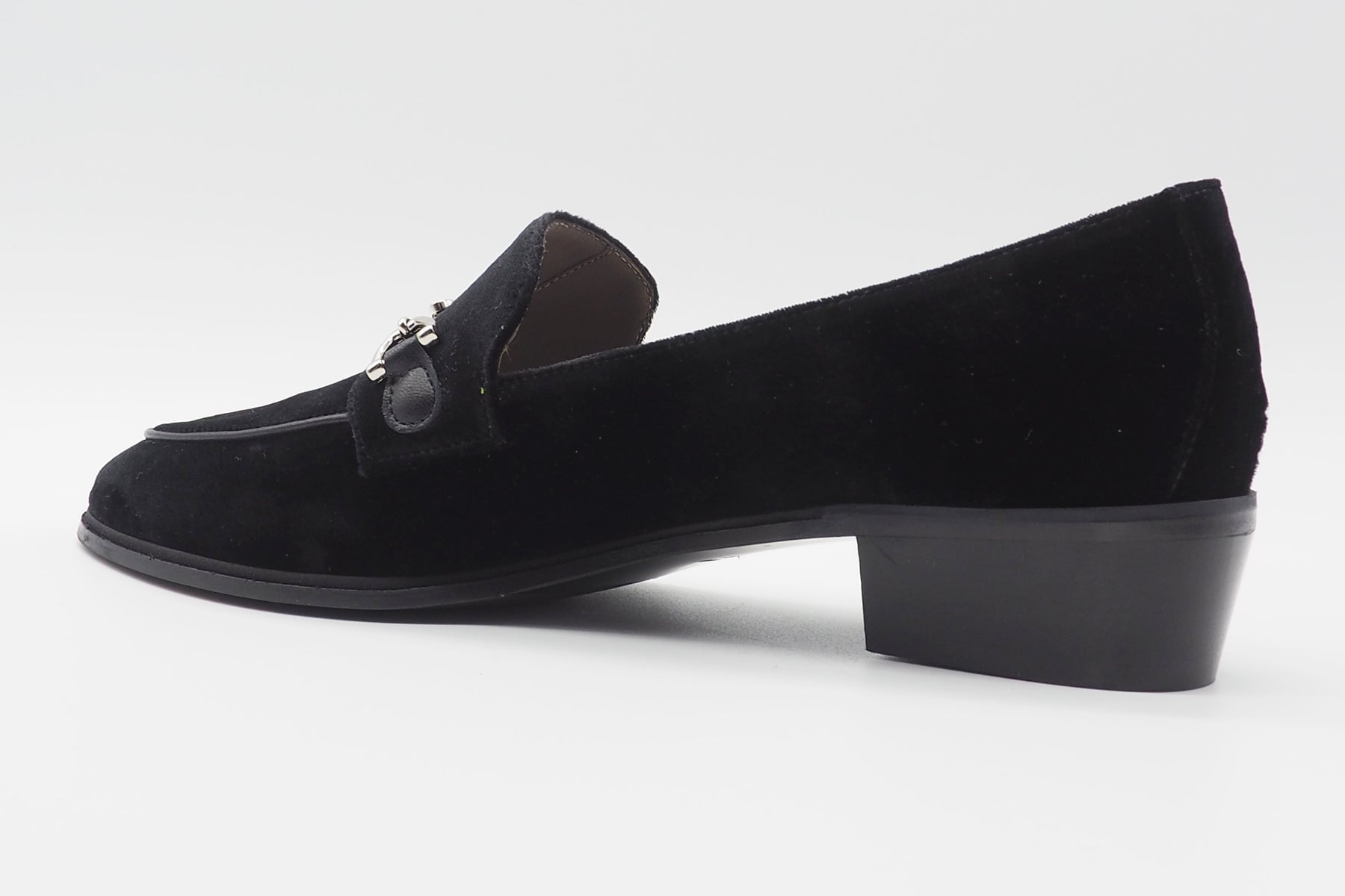 Damen Loafer aus Samt in Schwarz - 3cm Absatz Damen Pumps & Slings Roberto Festa