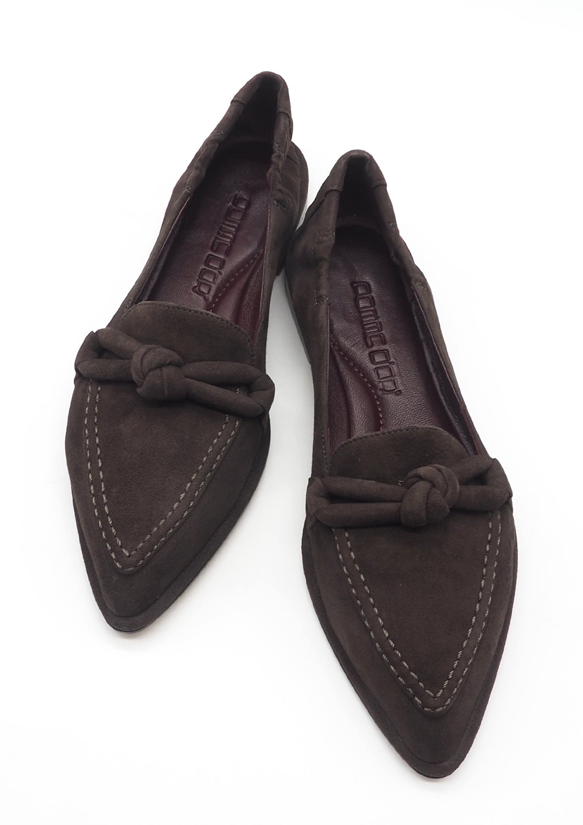 Damen Loafer aus softem braunem Velours in Sacchettomachart Damen Loafers & Schnürer Pomme D'or