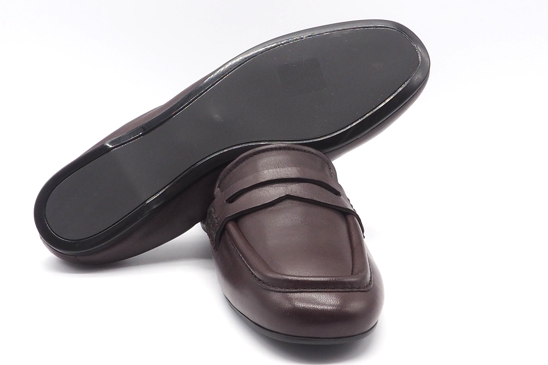 Damen Loafer aus softem Leder in Dunkelbraun - 1 cm Absatz Damen Loafers & Schnürer Guglielmo Rotta