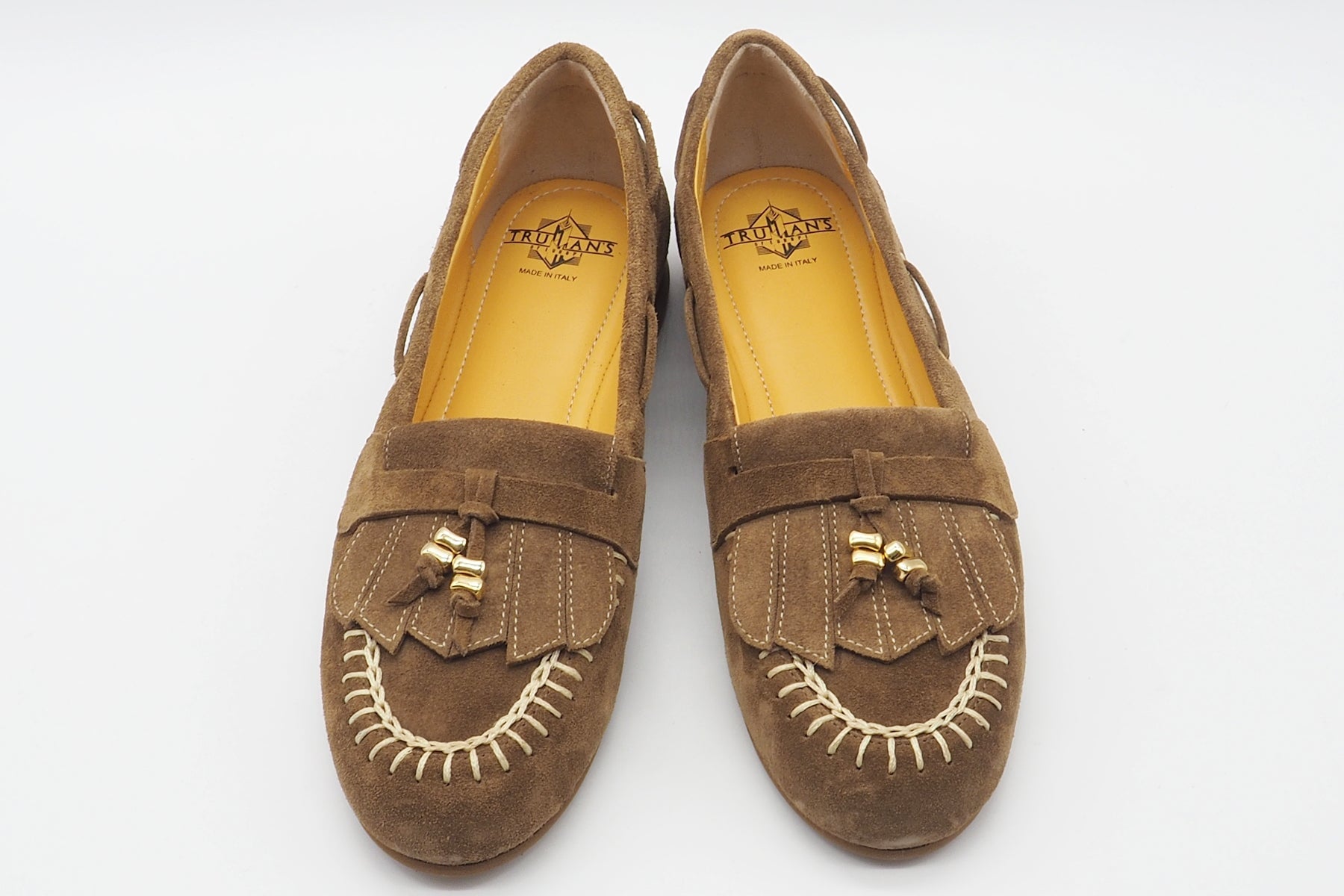 Damen Loafer aus Velours in Braun mit Handnähten Damen Loafers & Schnürer Truman´s