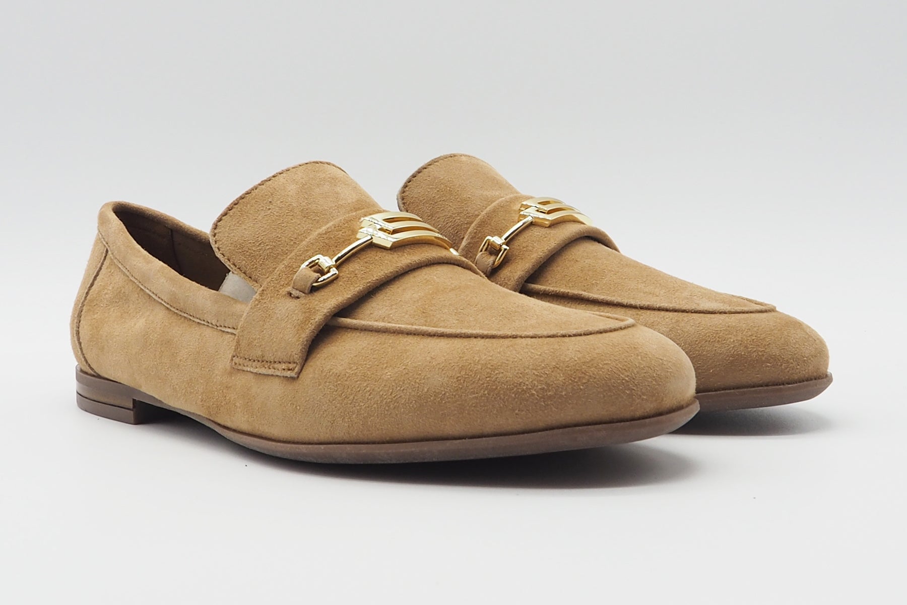 Damen Loafer aus Veloursleder in Hellbraun Damen Loafers & Schnürer Frau Verona