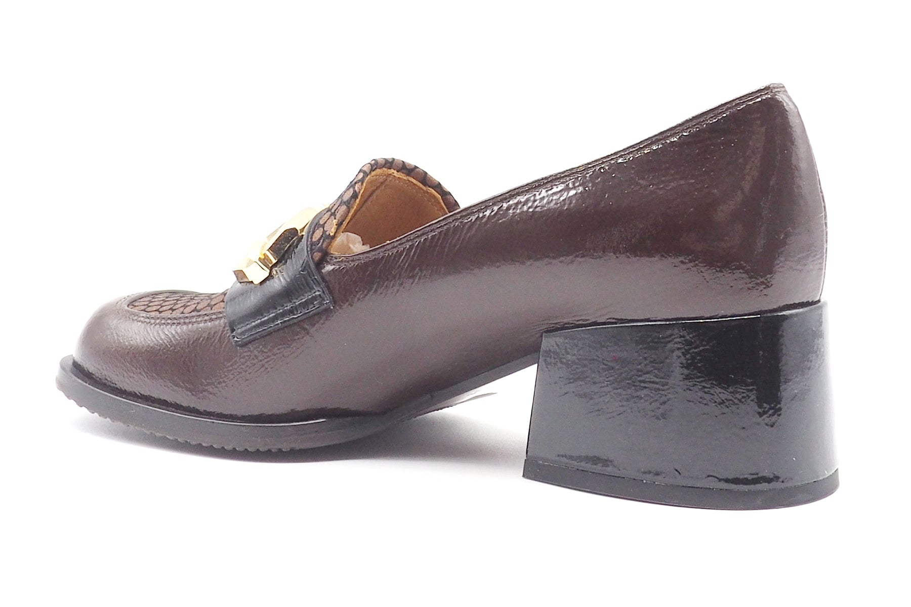Damen Loafer in Karreeform in Braun & Metallic- Boal Damen Loafers & Schnürer Chie Mihara