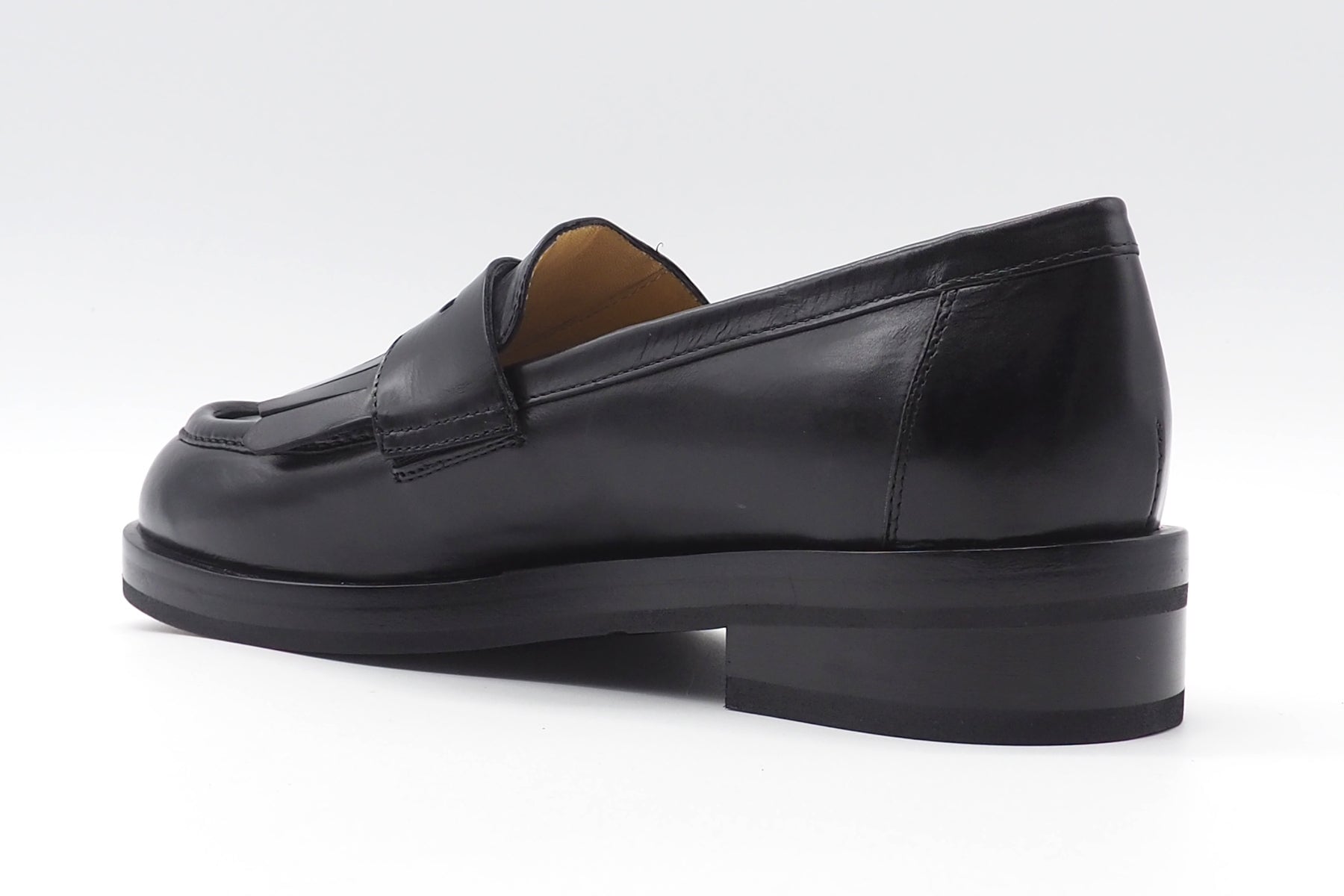 Damen Loafer mit Fransen aus Leder in Schwarz - Absatz 3 cm Damen Loafers & Schnürer Truman´s