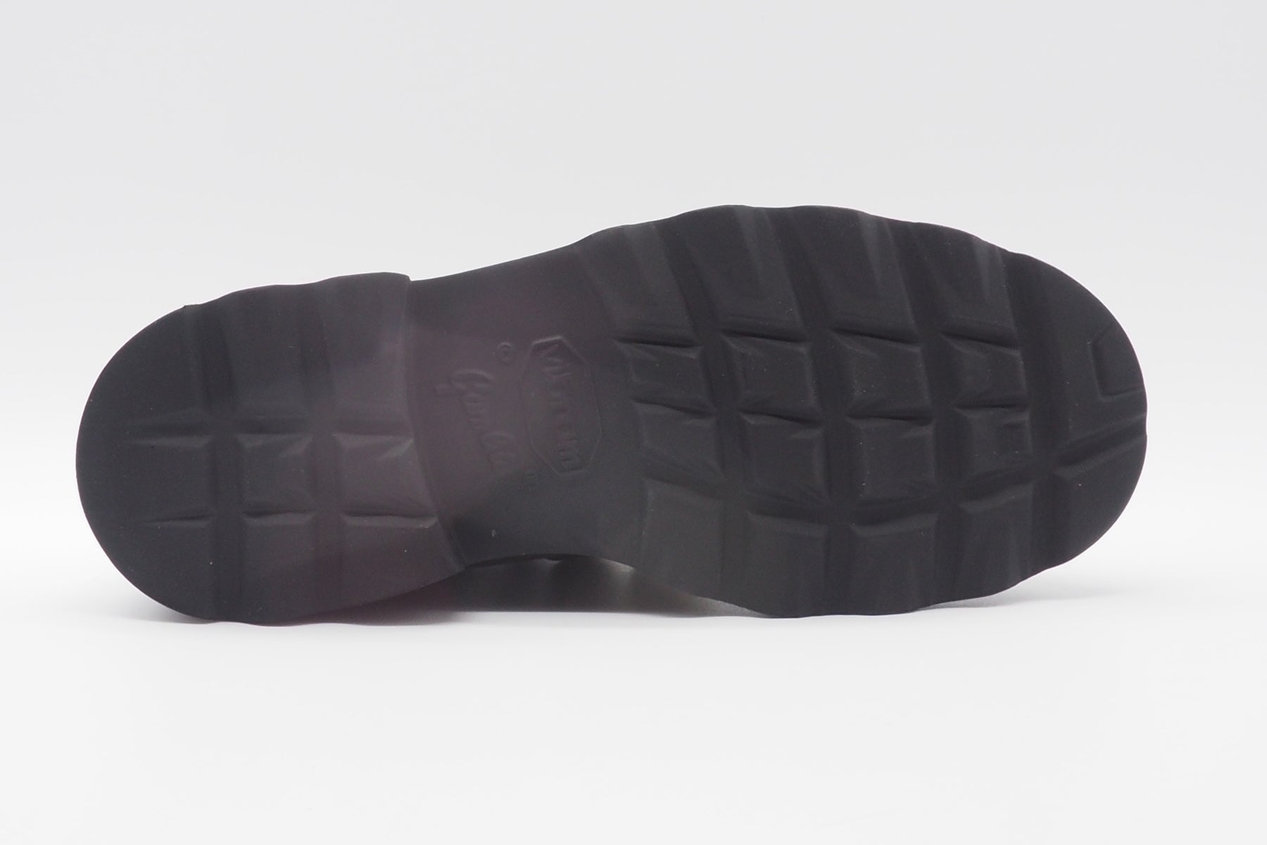 Damen Loafer-Stiefelette aus Velourleder in Grau mit goldener Trense Damen Stiefeletten Pomme D'or