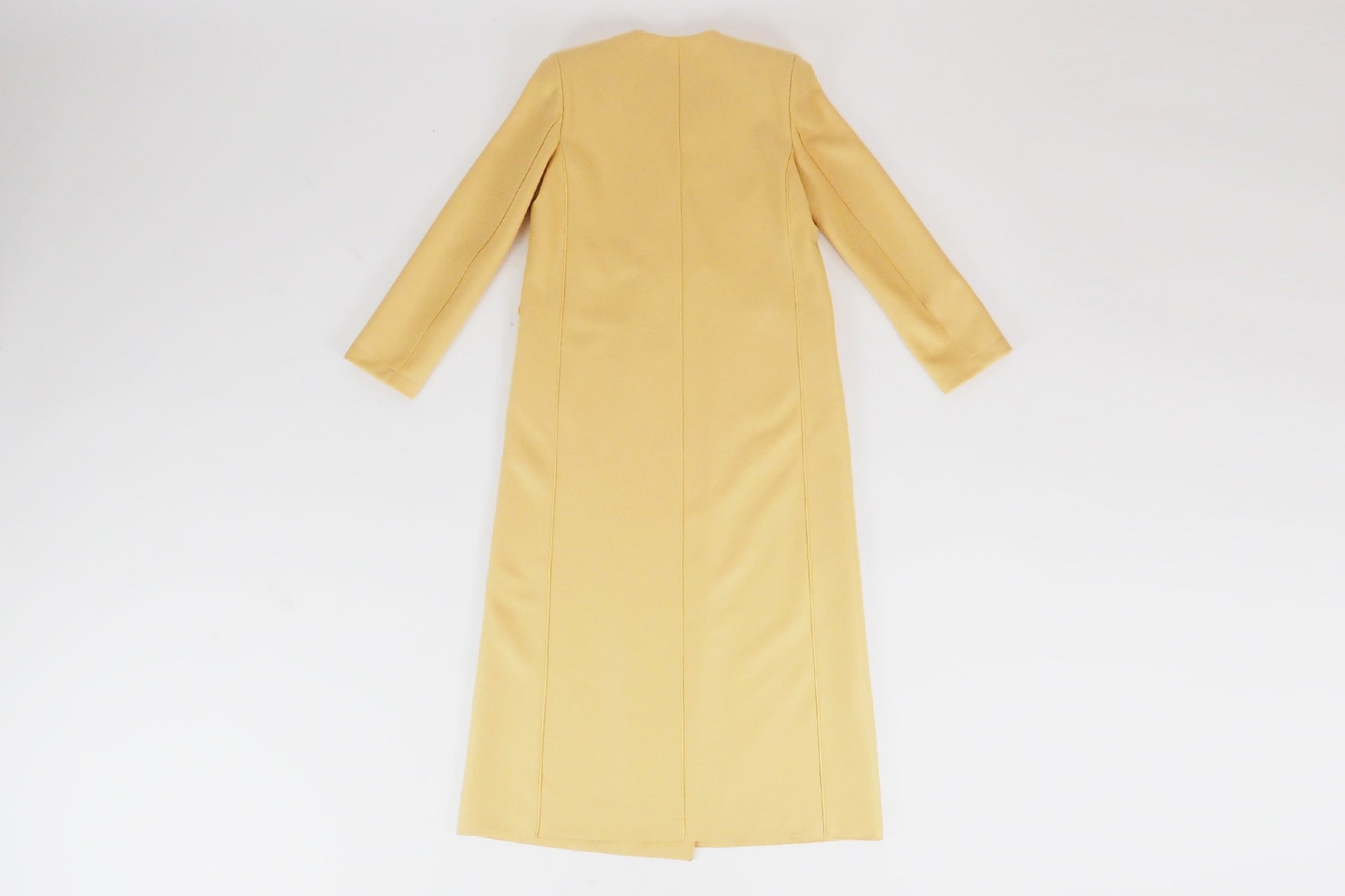 Damen Mantel aus gepresster Wolle in Gelb Damen Mantel Harris Wharf London