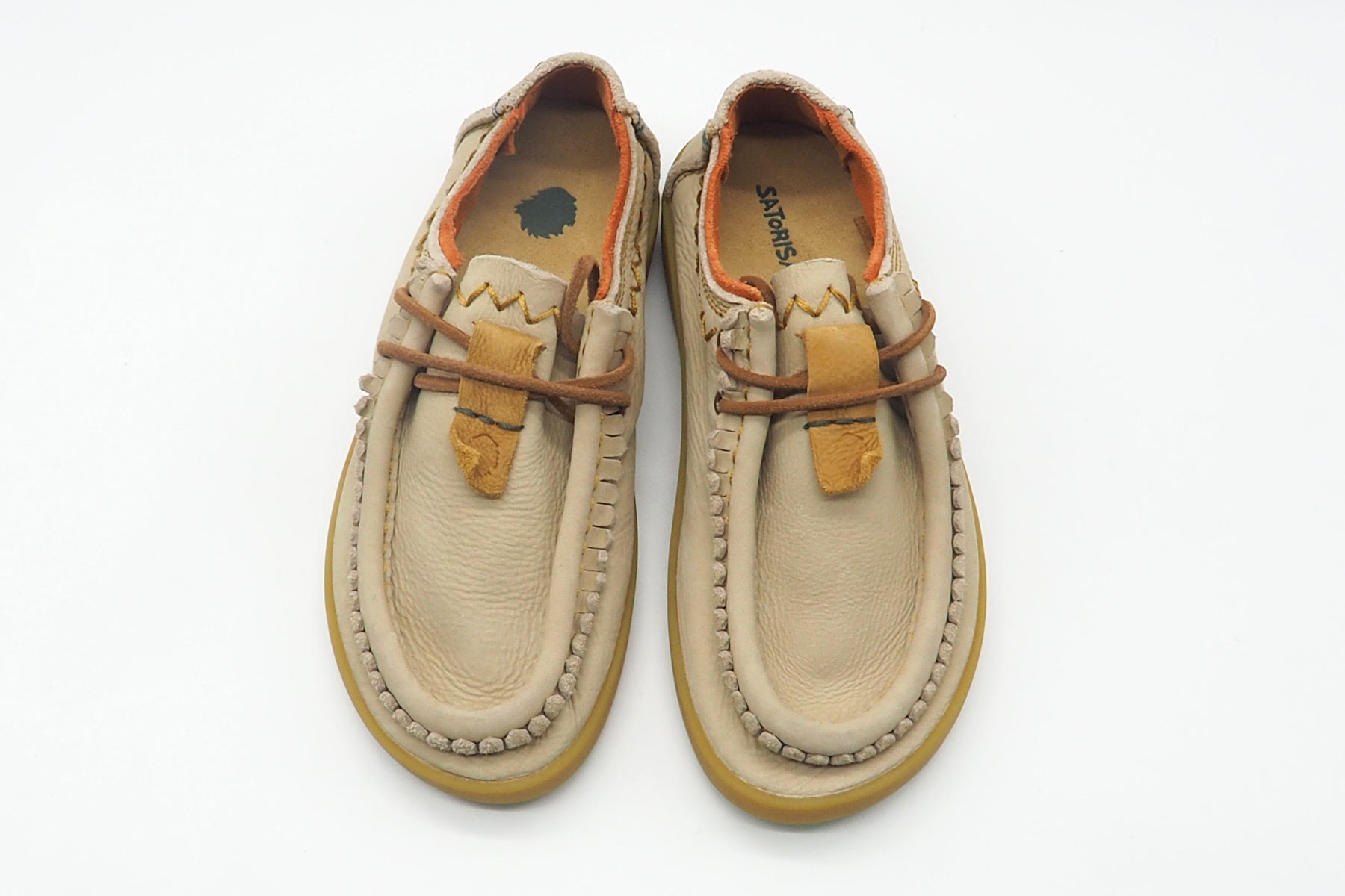 Damen Mocassinschnürer aus Nubukleder in Sand - Kwahu Damen Sneaker Satorisan