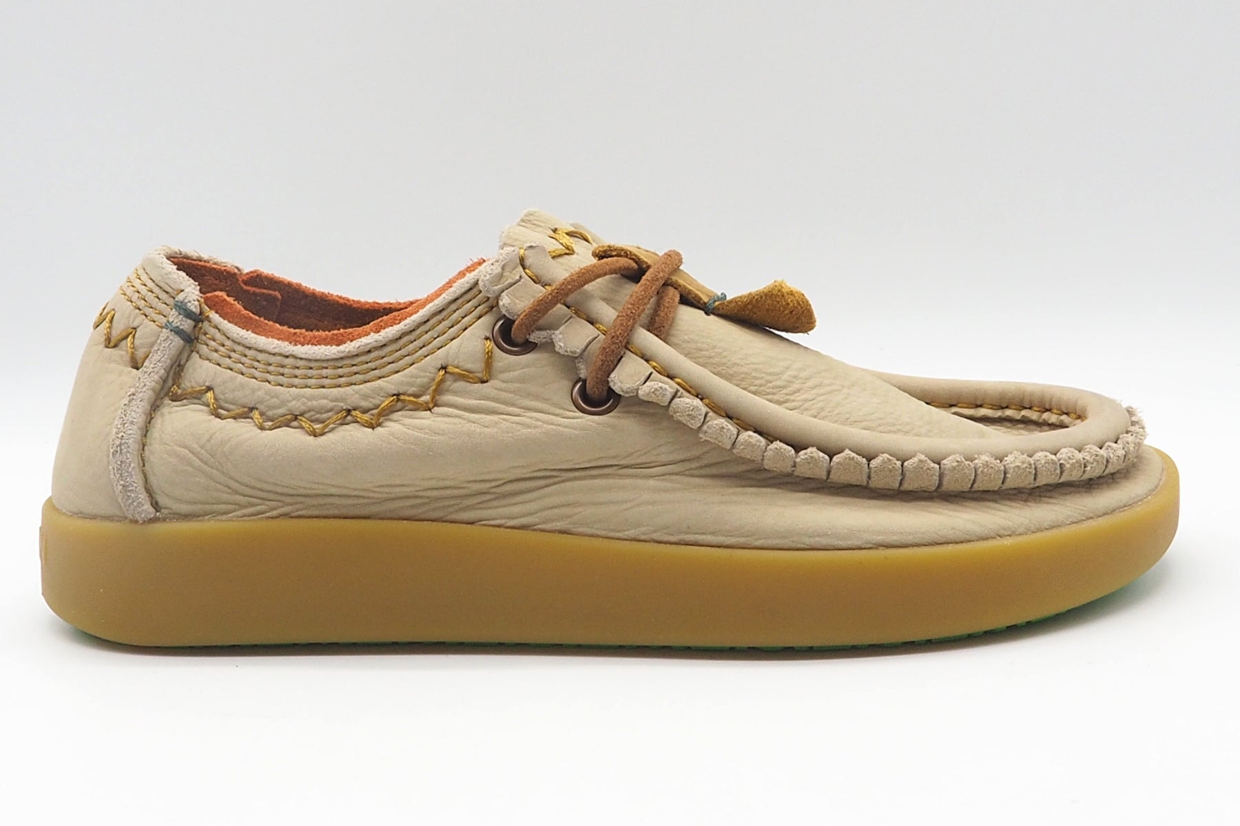 Damen Mocassinschnürer aus Nubukleder in Sand - Kwahu Damen Sneaker Satorisan