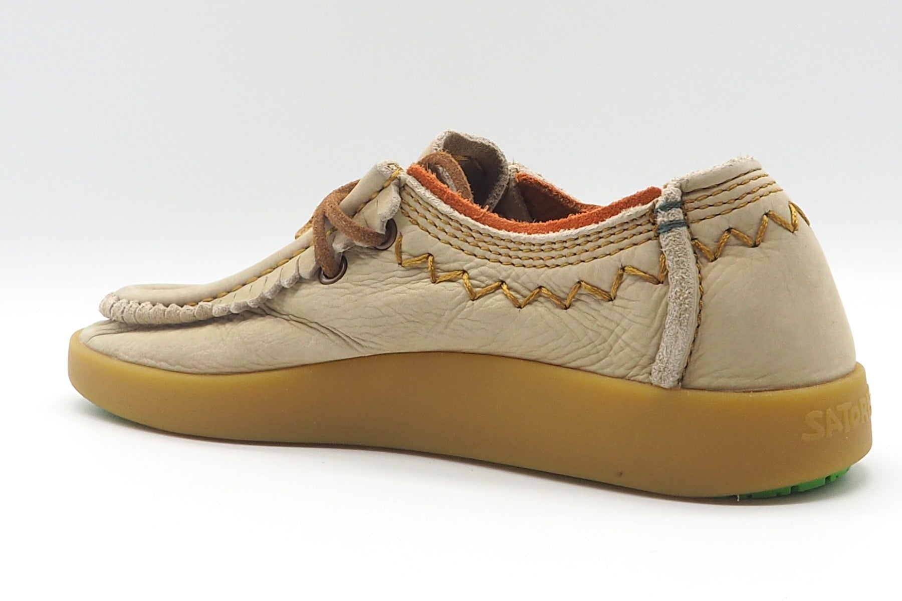 Damen Mocassinschnürer aus Nubukleder in Sand - Kwahu Damen Sneaker Satorisan