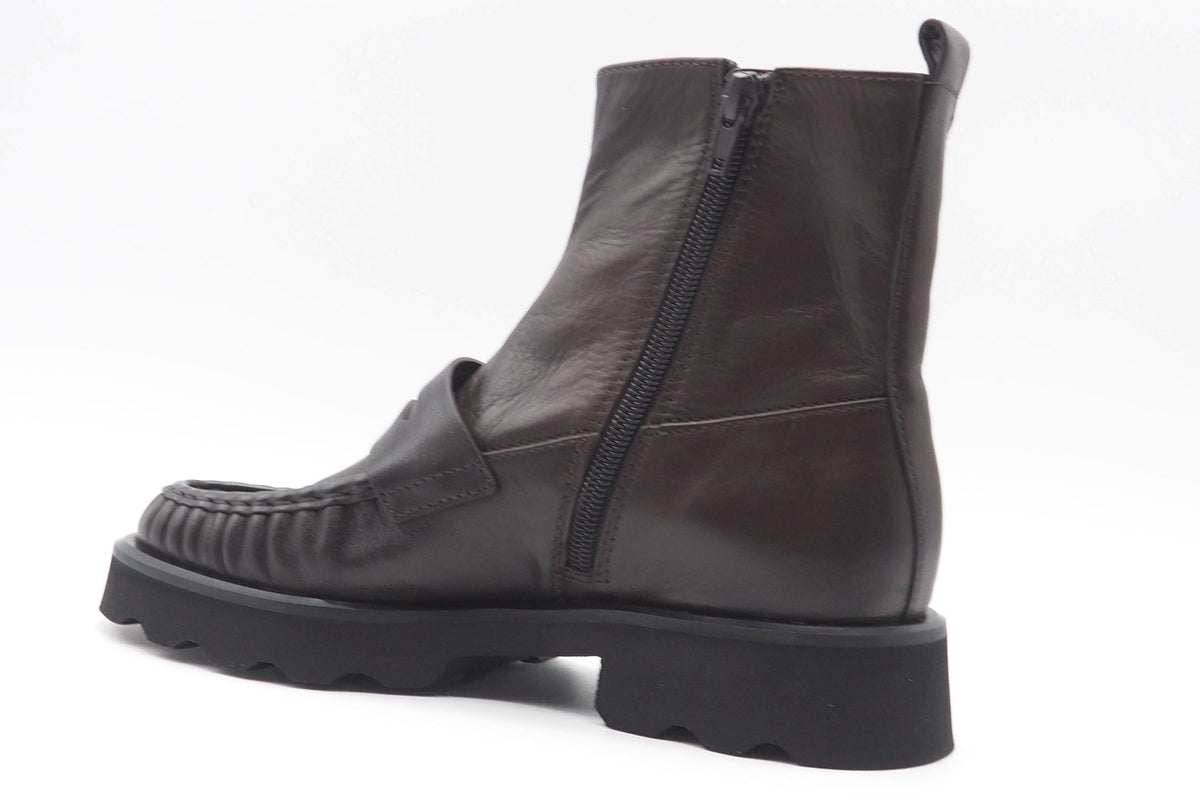 Damen Moccasin Boots aus Nappaleder in Dunkelbraun - Mikrozellboden Damen Boots & Booties Kennel & Schmenger
