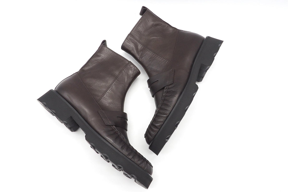 Damen Moccasin Boots aus Nappaleder in Dunkelbraun - Mikrozellboden Damen Boots & Booties Kennel & Schmenger