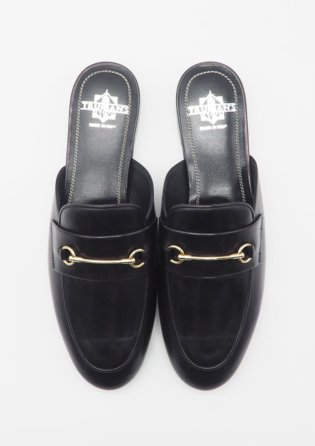 Damen Mules aus Leder in Schwarz - Absatz 1cm Damen Mules & Sabots Truman´s