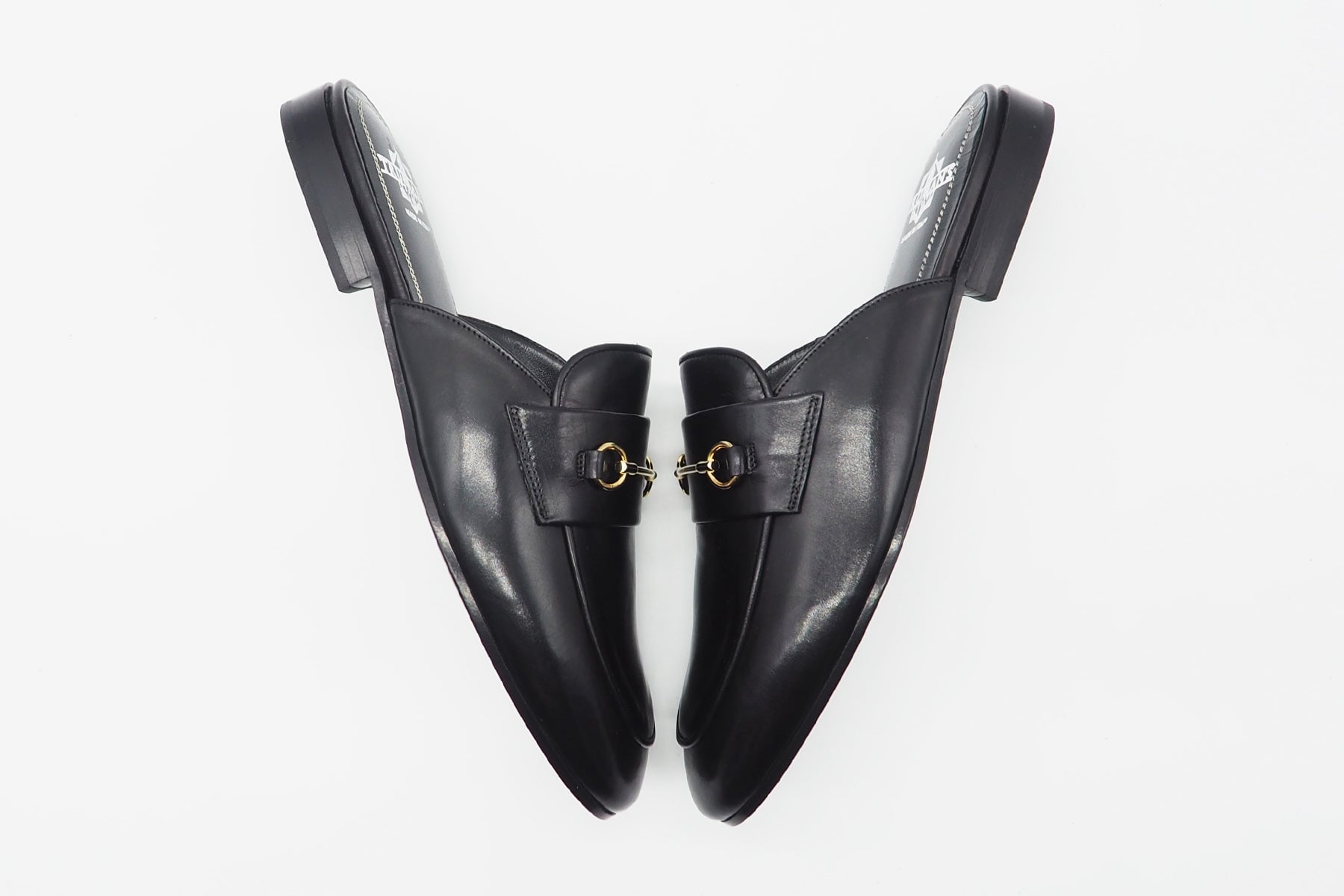 Damen Mules aus Leder in Schwarz - Absatz 1cm Damen Mules & Sabots Truman´s