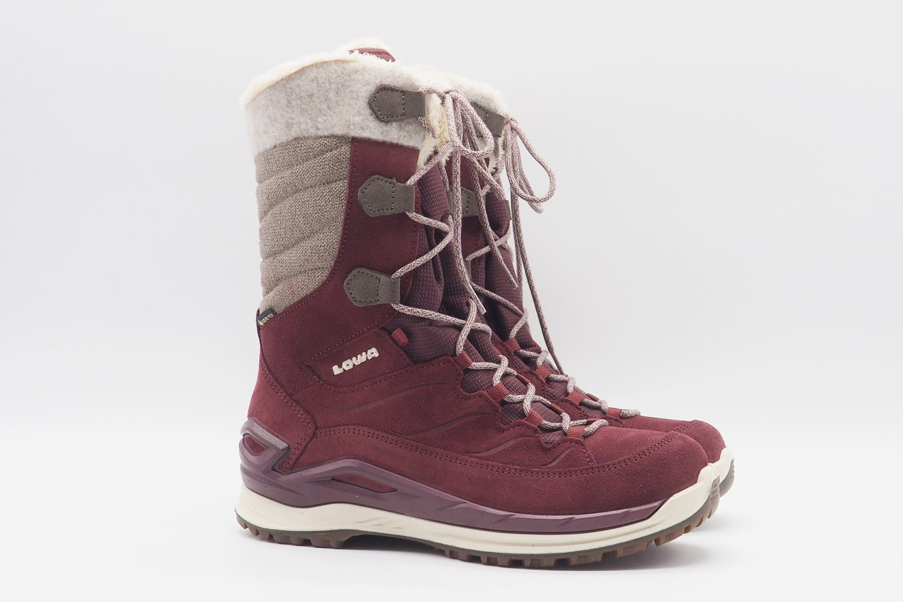 Damen Outdoor Schnürboot mit Zipp & Gore-Tex-Membrane in Bordeaux - BARINA Evo Damen Schnürboots Lowa