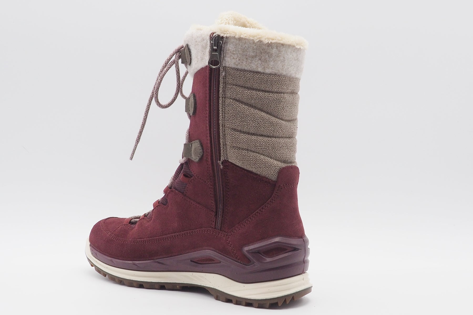 Damen Outdoor Schnürboot mit Zipp & Gore-Tex-Membrane in Bordeaux - BARINA Evo Damen Schnürboots Lowa