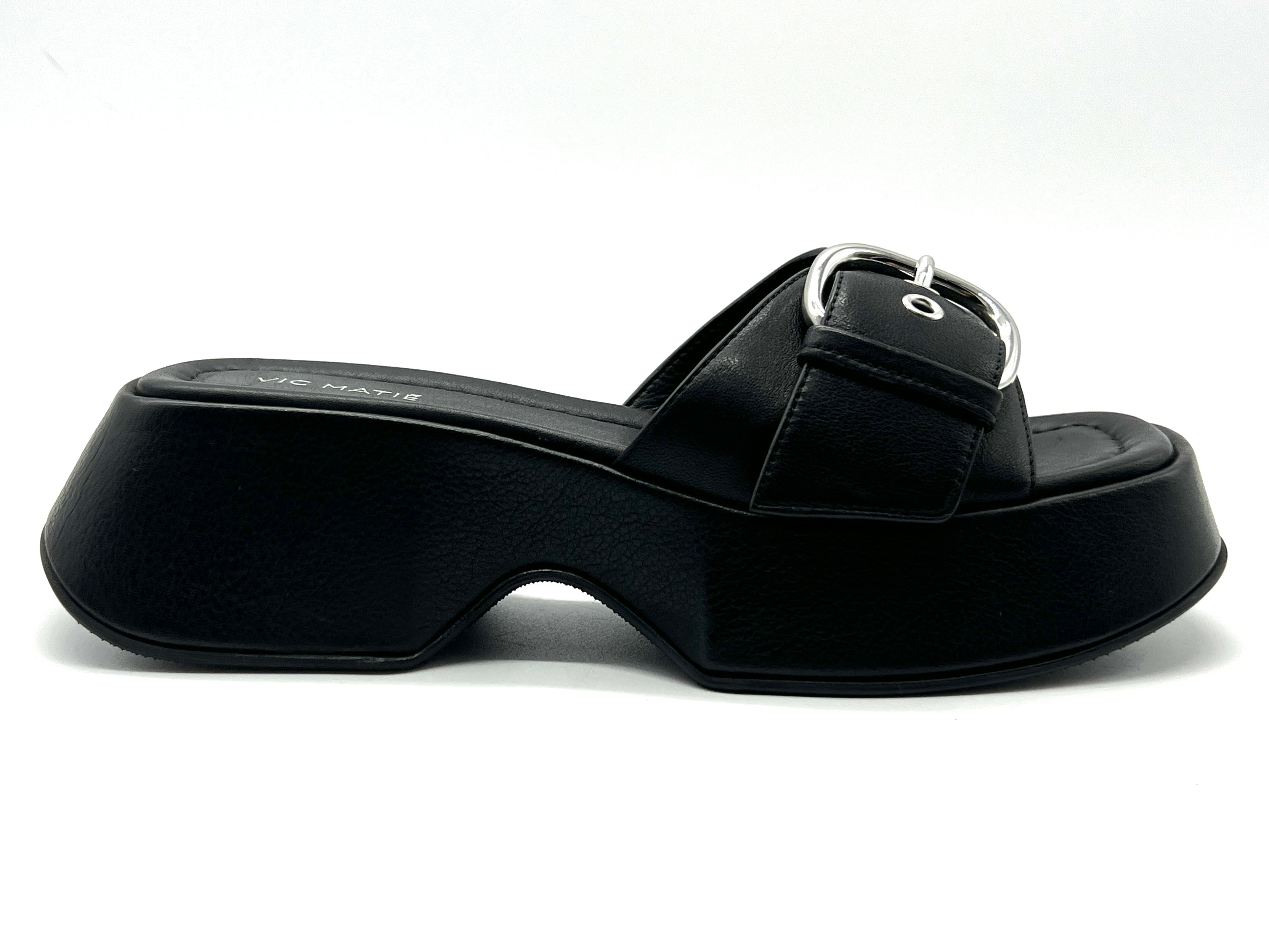 Damen Pantoffel aus Leder in Schwarz - Absatz 3cm Damen Mules & Sabots Vic Matié
