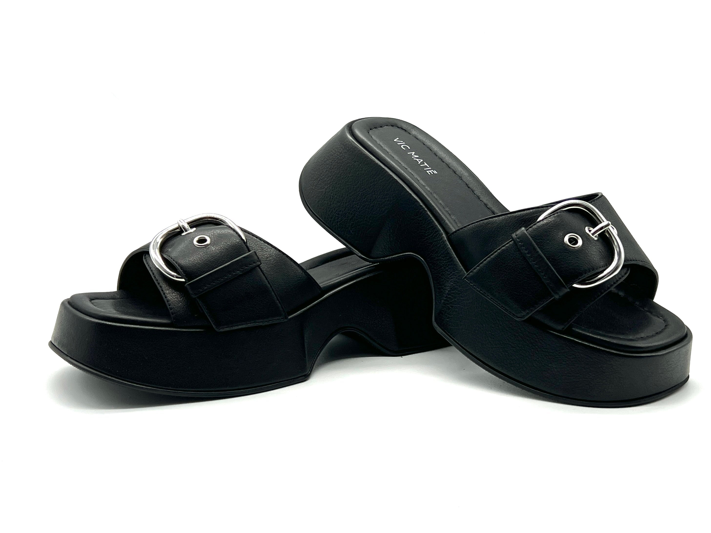 Damen Pantoffel aus Leder in Schwarz - Absatz 3cm Damen Mules & Sabots Vic Matié
