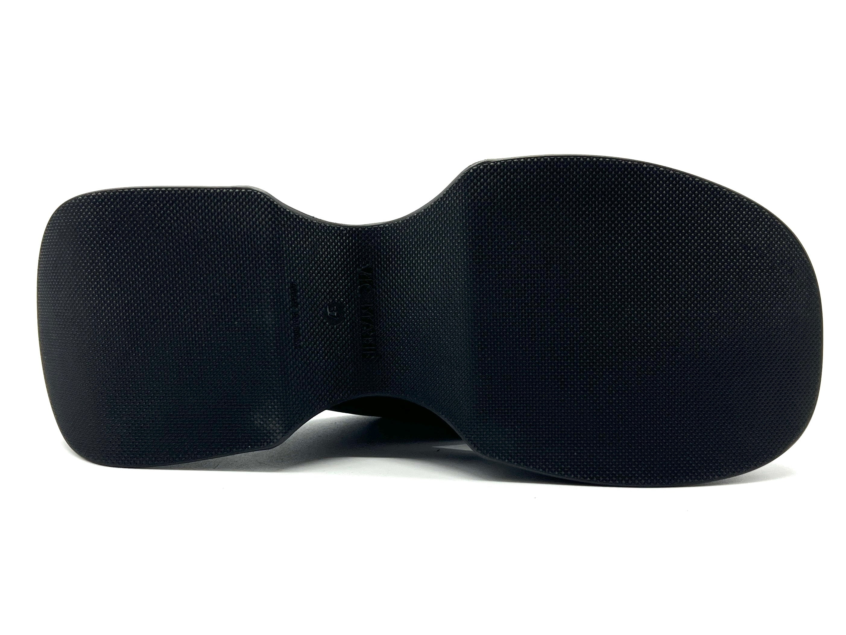 Damen Pantoffel aus Leder in Schwarz mit Kreuzbandage Damen Mules & Sabots Vic Matié