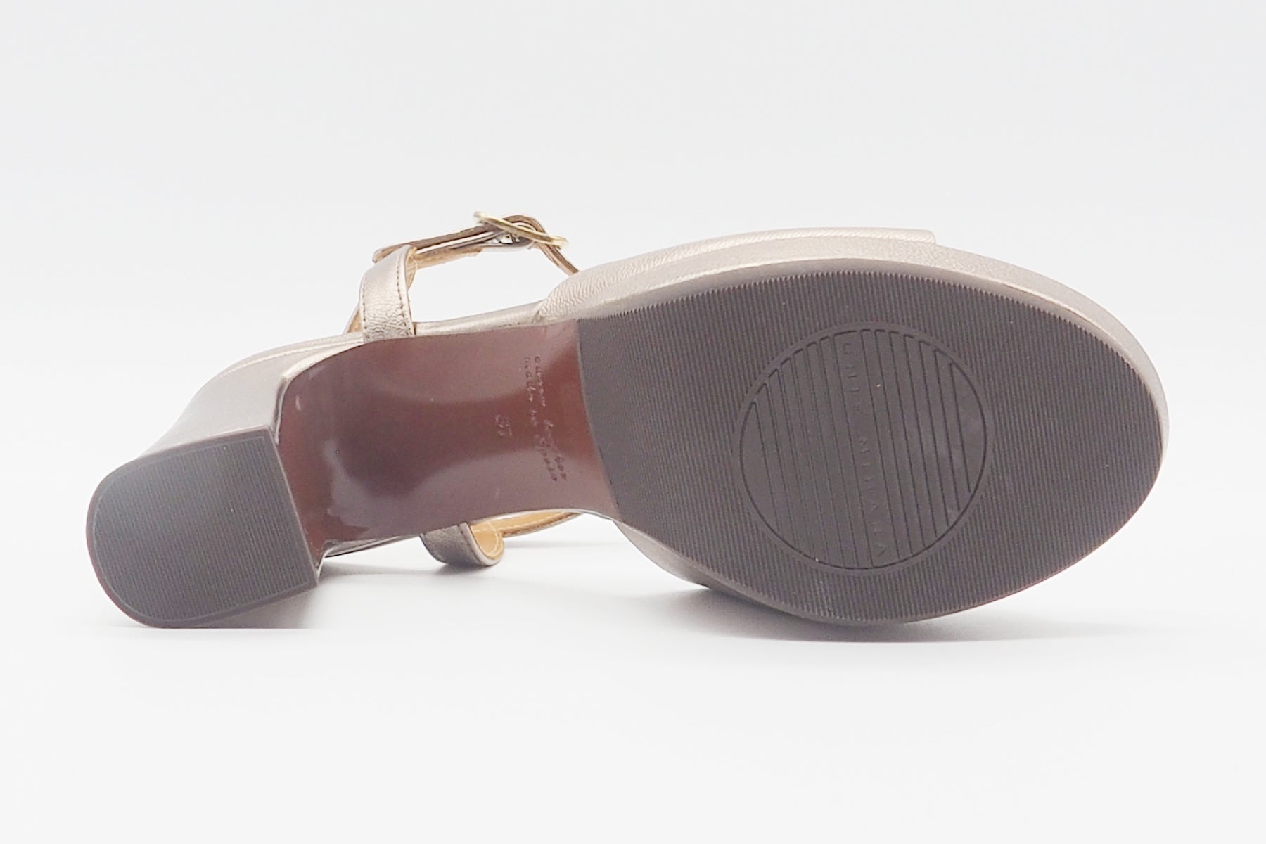 Damen Plateausandale aus Metallicleder in Bronce - Kemada - Absatz 10 cm Damen Sandalen Chie Mihara