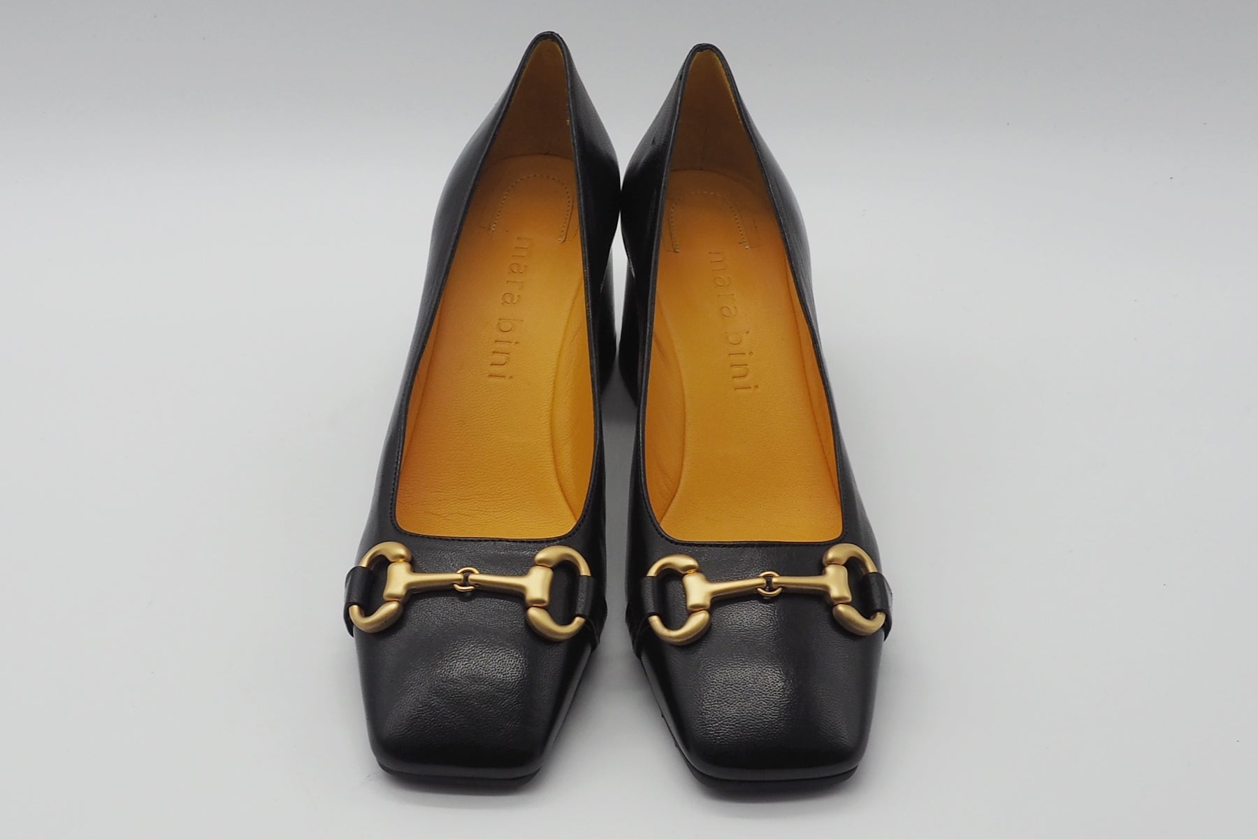 Damen Pumps aus Glattleder in Schwarz mit Blockabsatz Damen Pumps Mara Bini