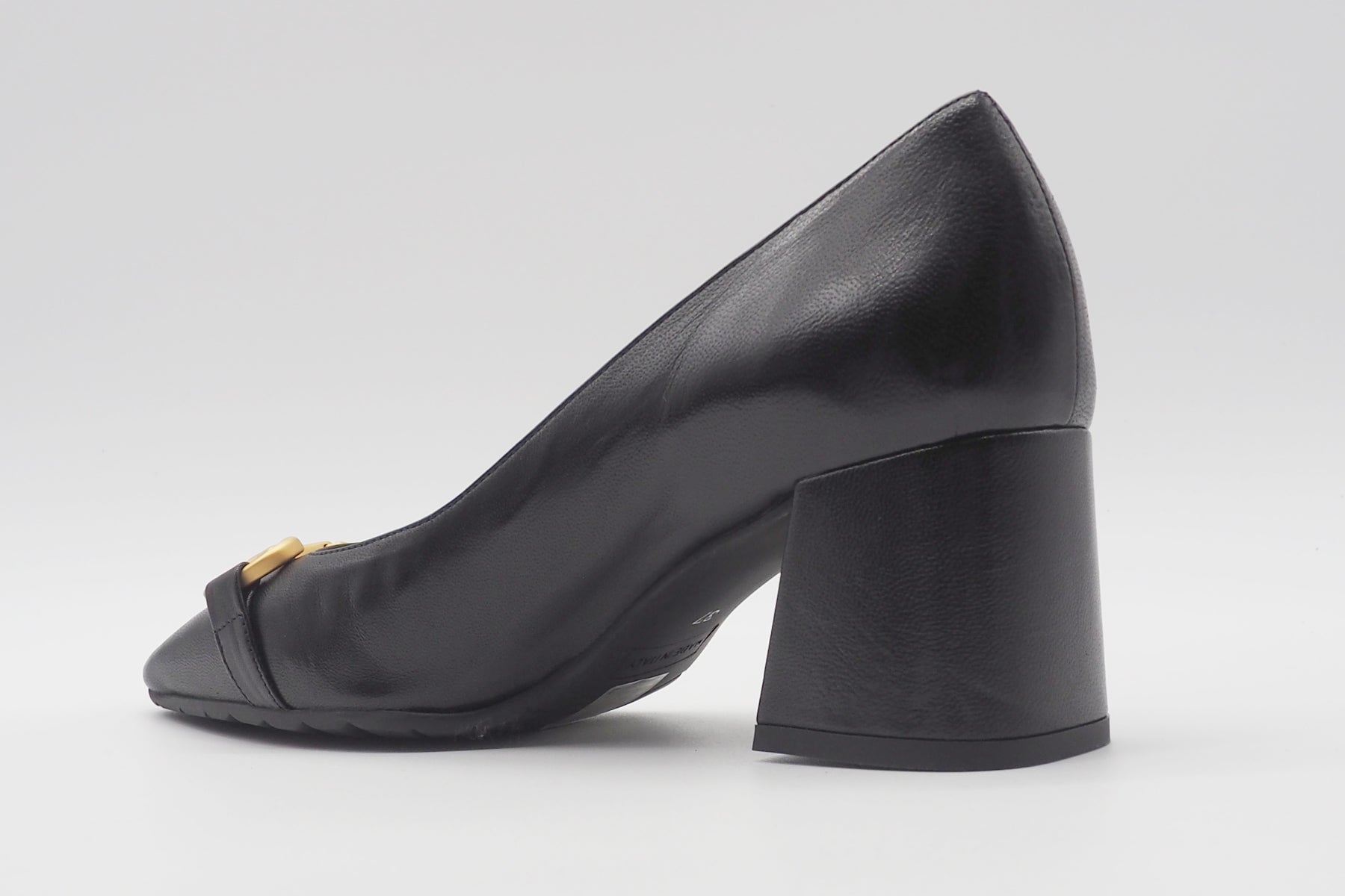 Damen Pumps aus Glattleder in Schwarz mit Blockabsatz Damen Pumps Mara Bini