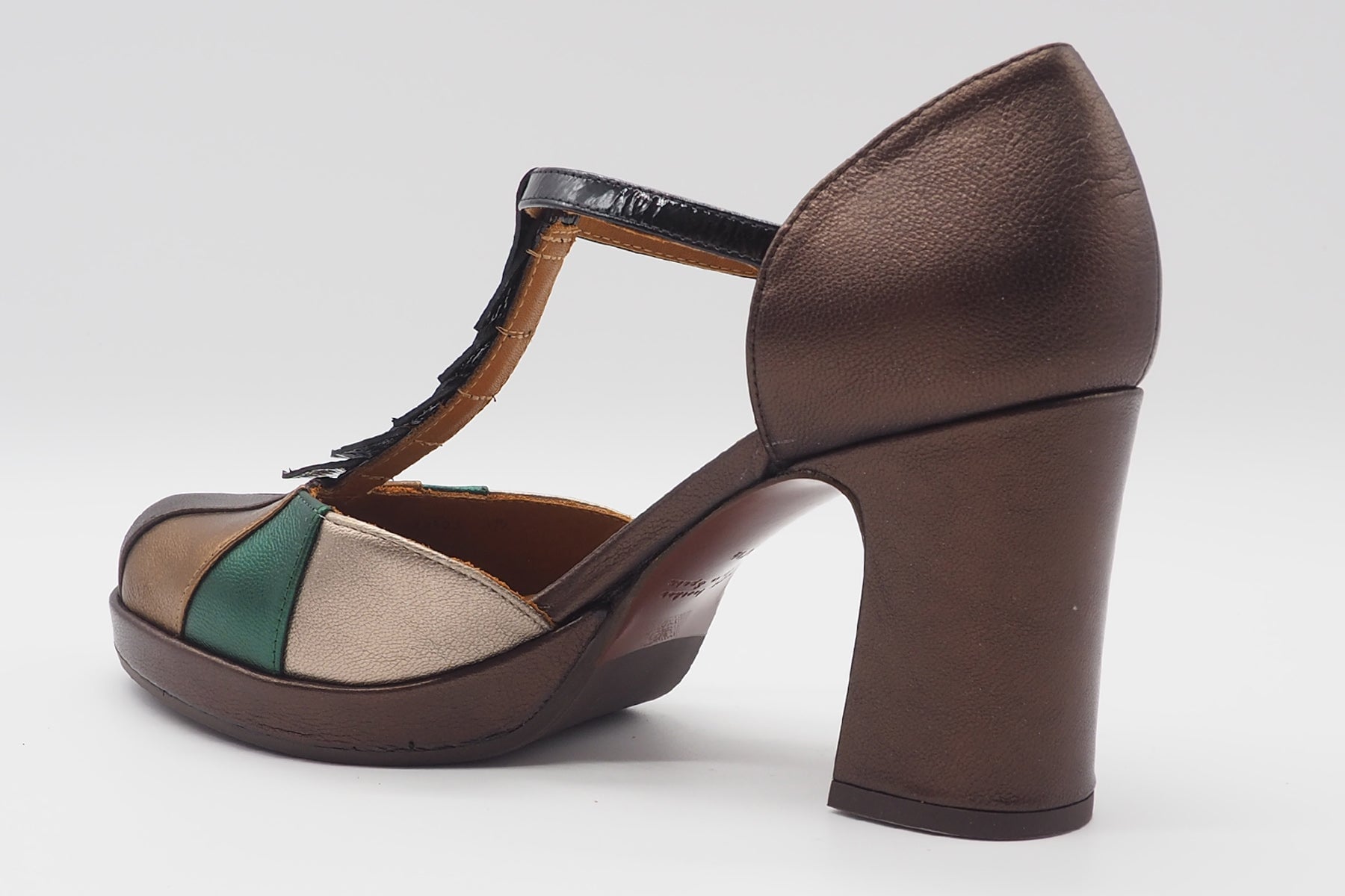 Damen Pumps mit T-Spange in Bronce mit Plateau Damen Loafers & Schnürer Chie Mihara