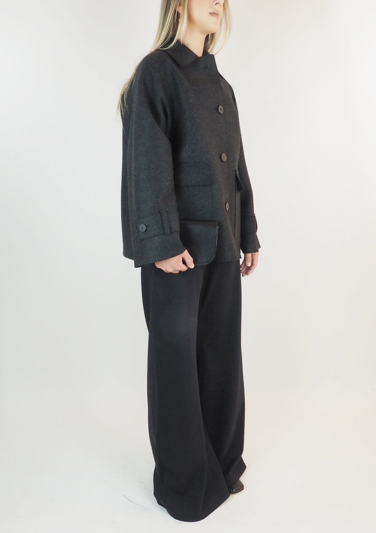 Damen Raglanjacke mit Steppfutter - Anthracite Damen Jacke Harris Wharf London