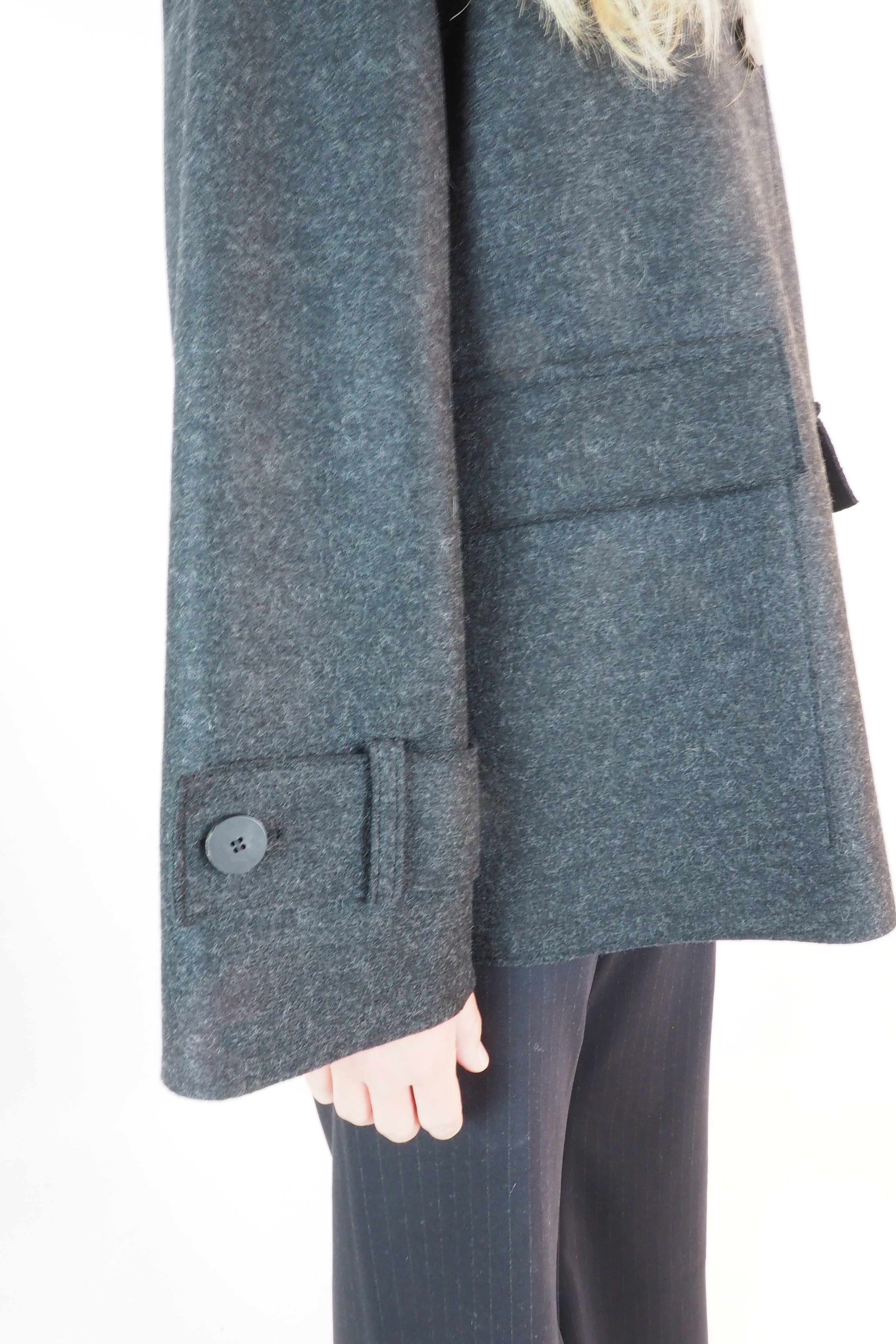 Damen Raglanjacke mit Steppfutter - Anthracite Damen Jacke Harris Wharf London
