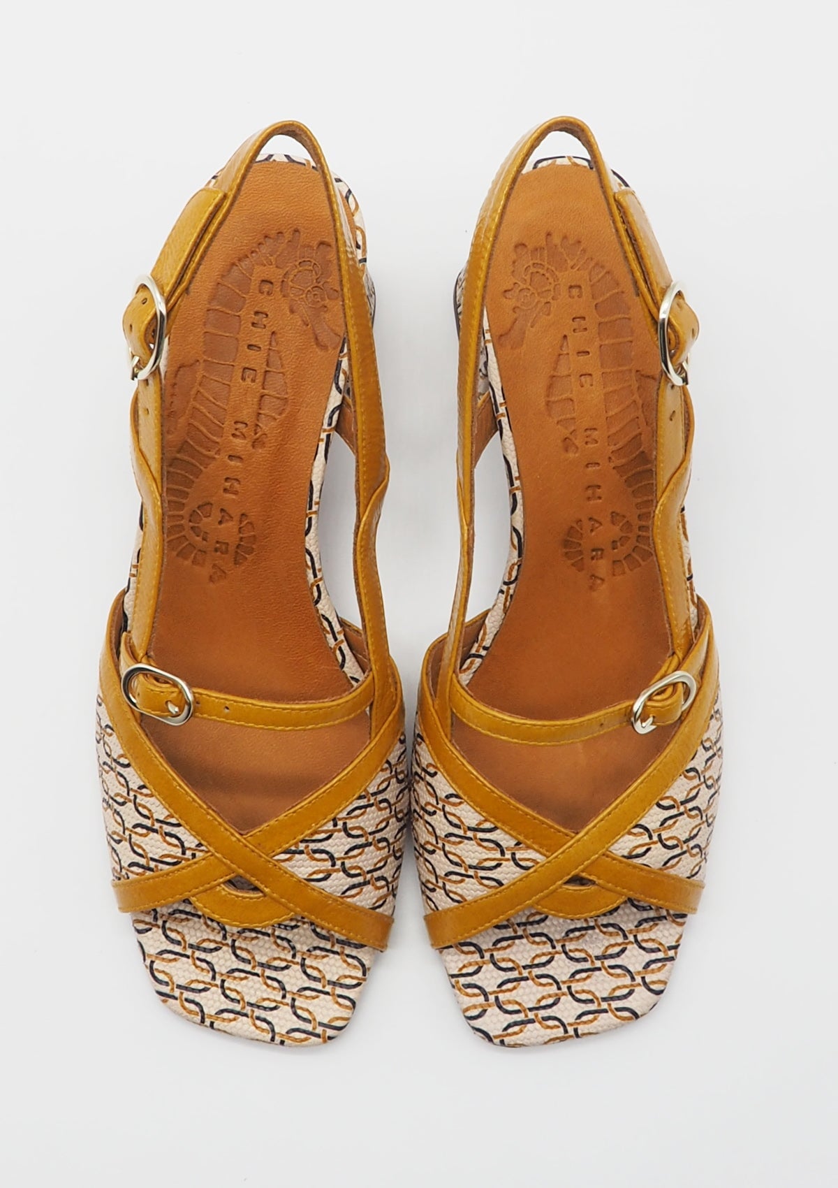 Damen Sandale aus bedrucktem Leder in Multicolor - Leini - Absatz 6,5cm Damen Sandalen Chie Mihara