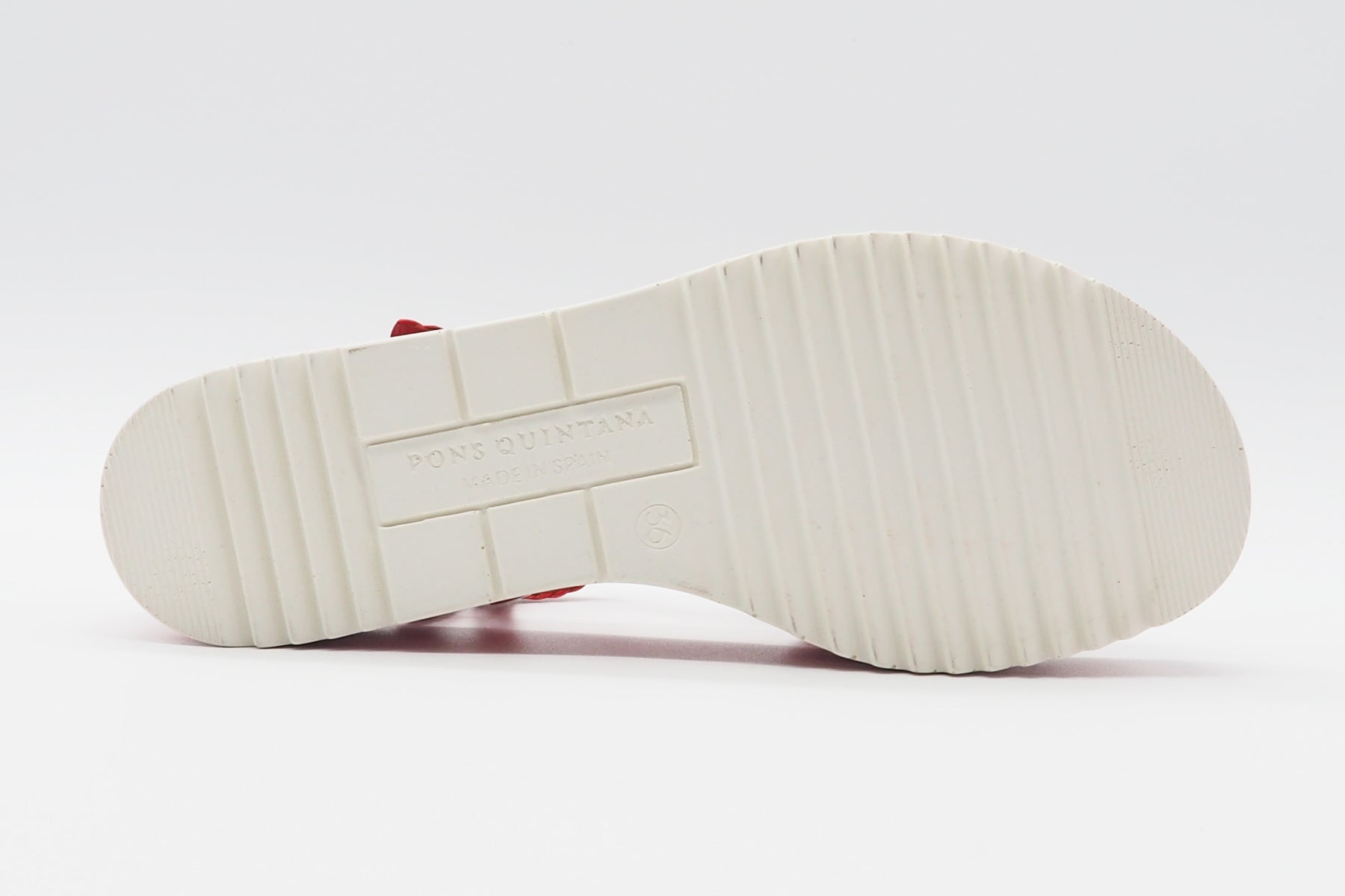 Damen Sandale aus geflochtenem Leder in Rot mit bunte Blumen - Absatz 4cm Damen Sandalen Pons Quintana