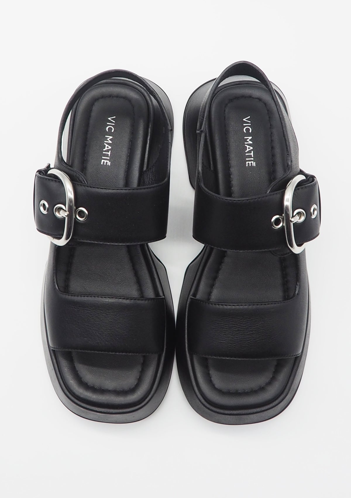 Damen Sandale aus Glattleder in Schwarz - Absatz 2cm Damen Sandalen Vic Matié