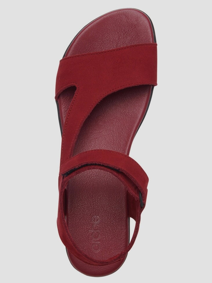 Damen Sandale aus Metallicleder in Kaminrot - Auhako - Absatz 3cm Damen Sandalen Arche