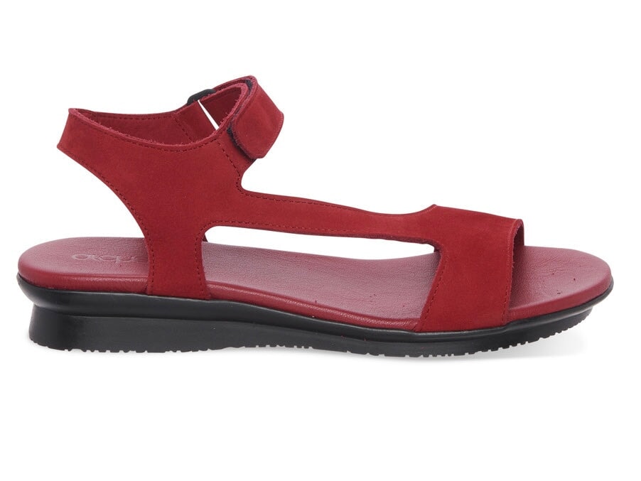 Damen Sandale aus Metallicleder in Kaminrot - Auhako - Absatz 3cm Damen Sandalen Arche