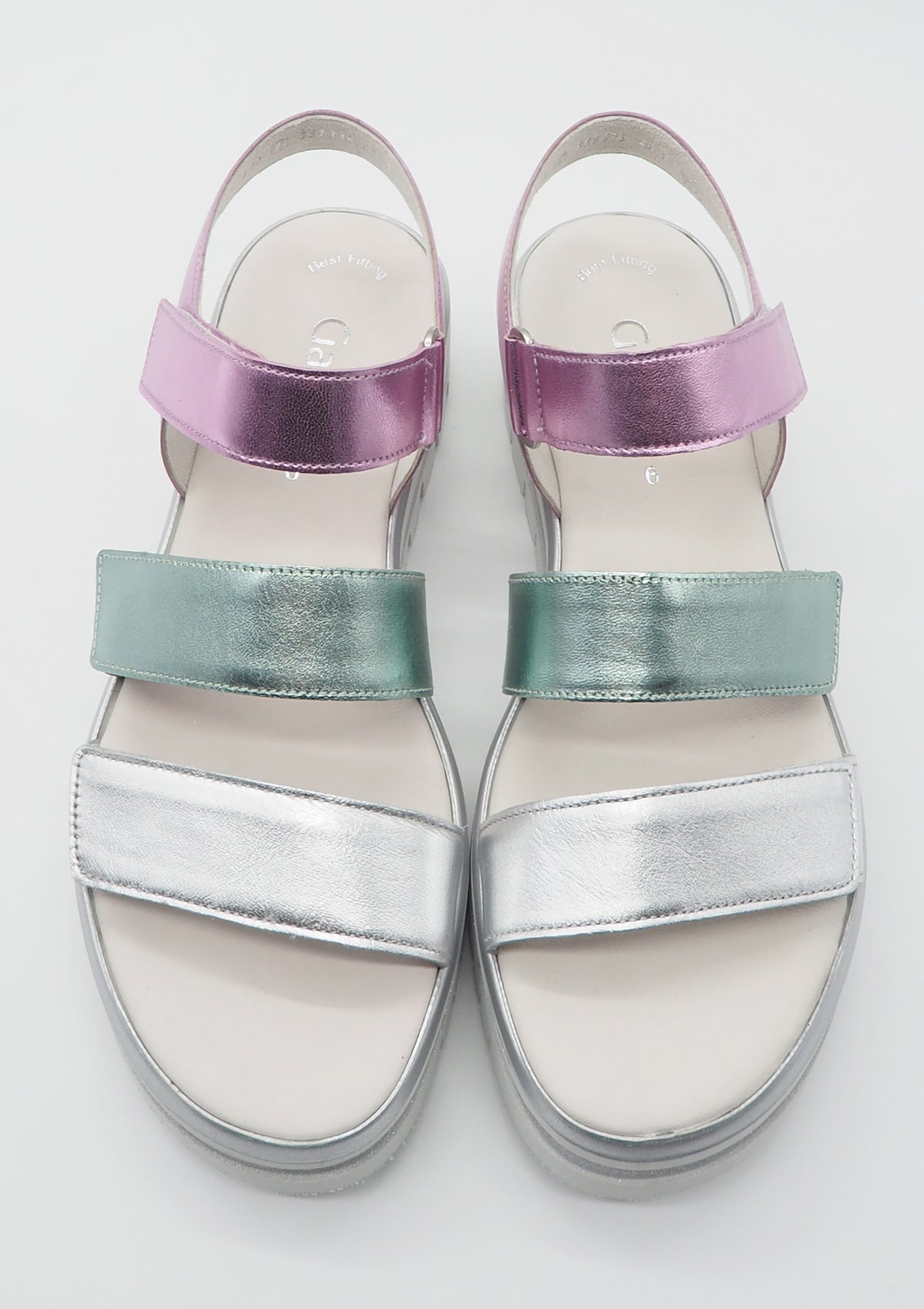 Damen Sandale aus Metallicleder in Multicolor Damen Sandalen Gabor