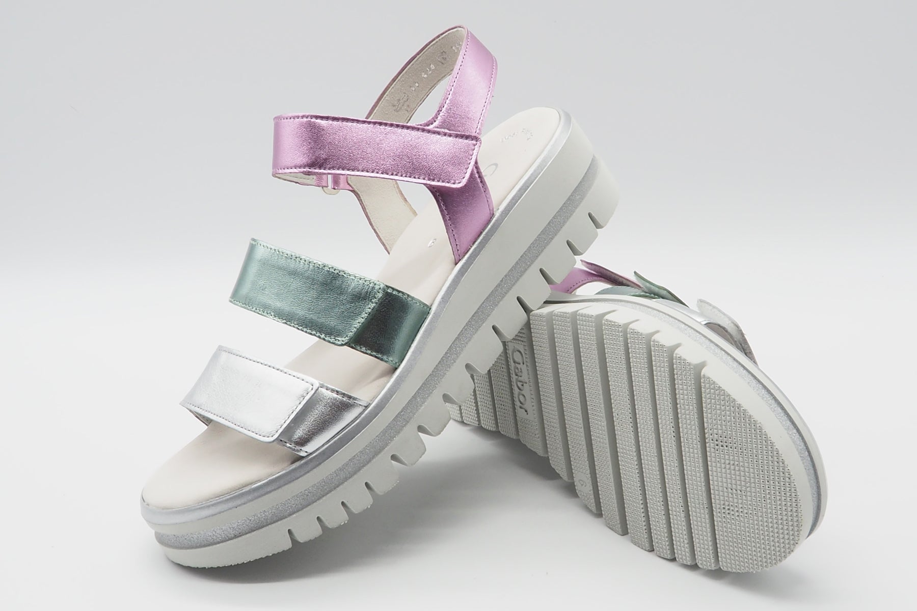 Damen Sandale aus Metallicleder in Multicolor Damen Sandalen Gabor